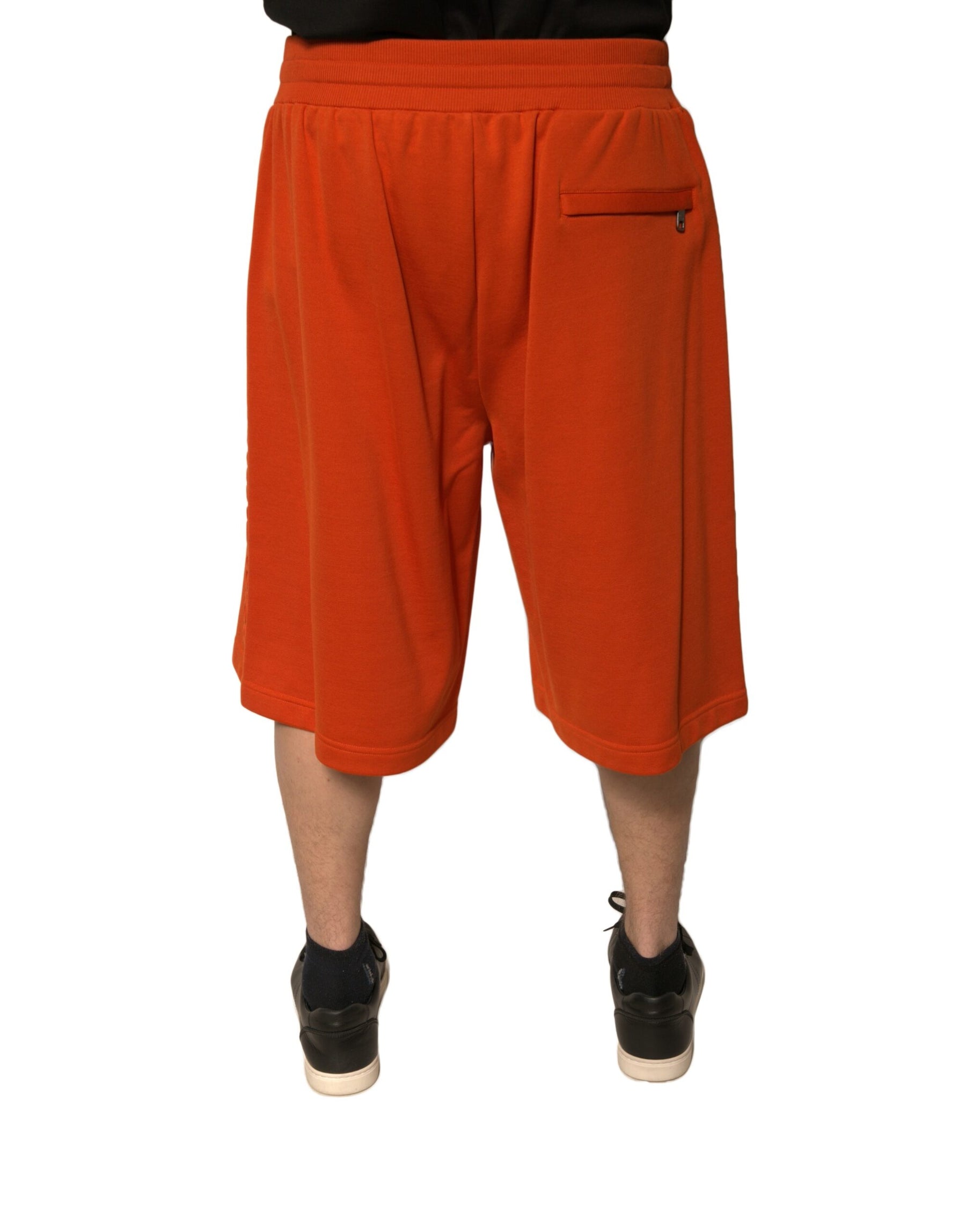 Dolce & Gabbana Orange Cotton Blend Men Bermuda Shorts | Regal Royce