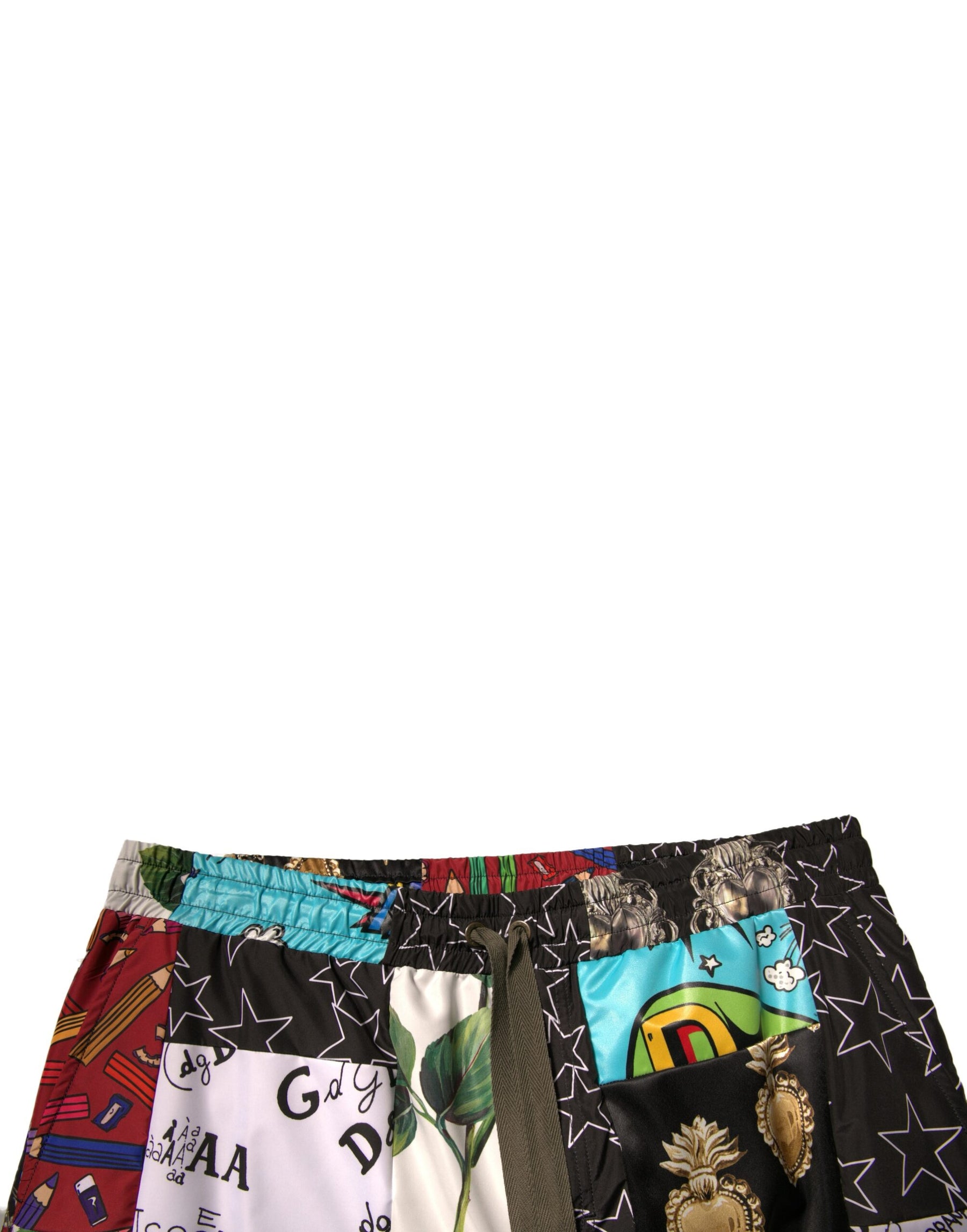 Dolce & Gabbana Multicolor Patchwork Cargo Bermuda Shorts | Regal Royce