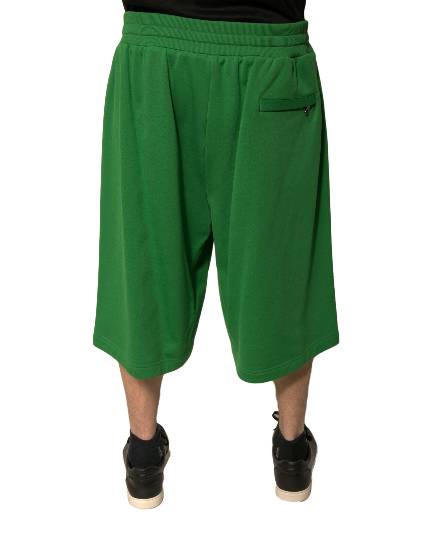 Dolce & Gabbana Green Cotton Blend Men Bermuda Shorts | Regal Royce
