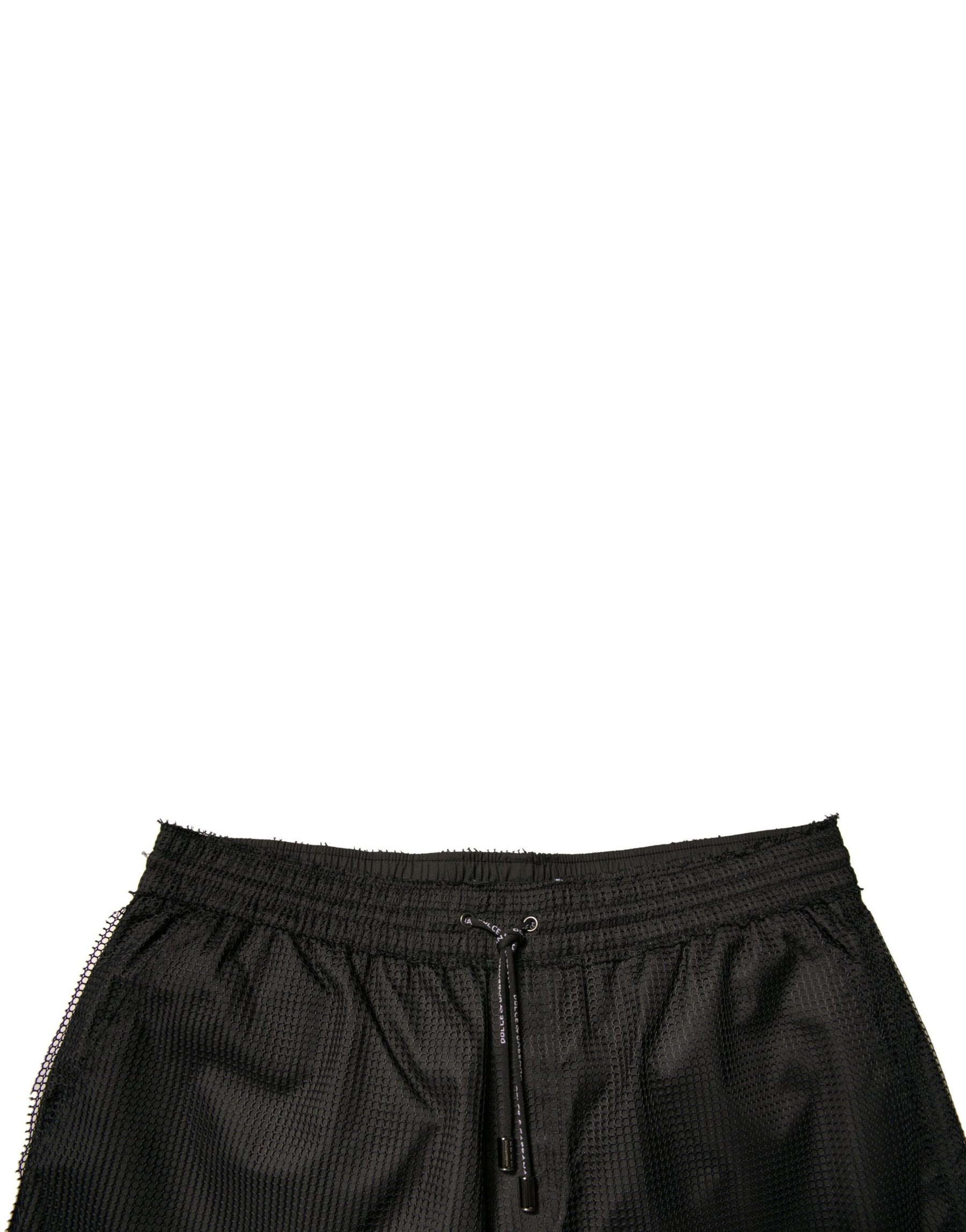 Dolce & Gabbana Black Polyester Jersey Mid Waist Shorts | Regal Royce