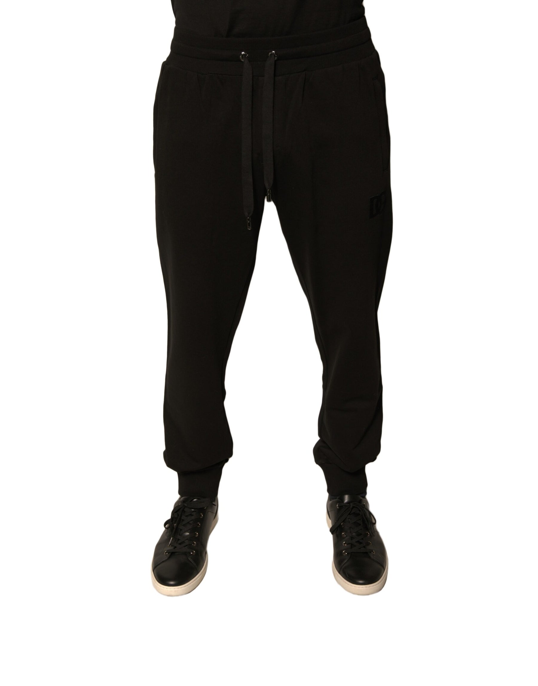 Dolce & Gabbana Black Cotton Jogger Men Sweatpants Pants | Regal Royce