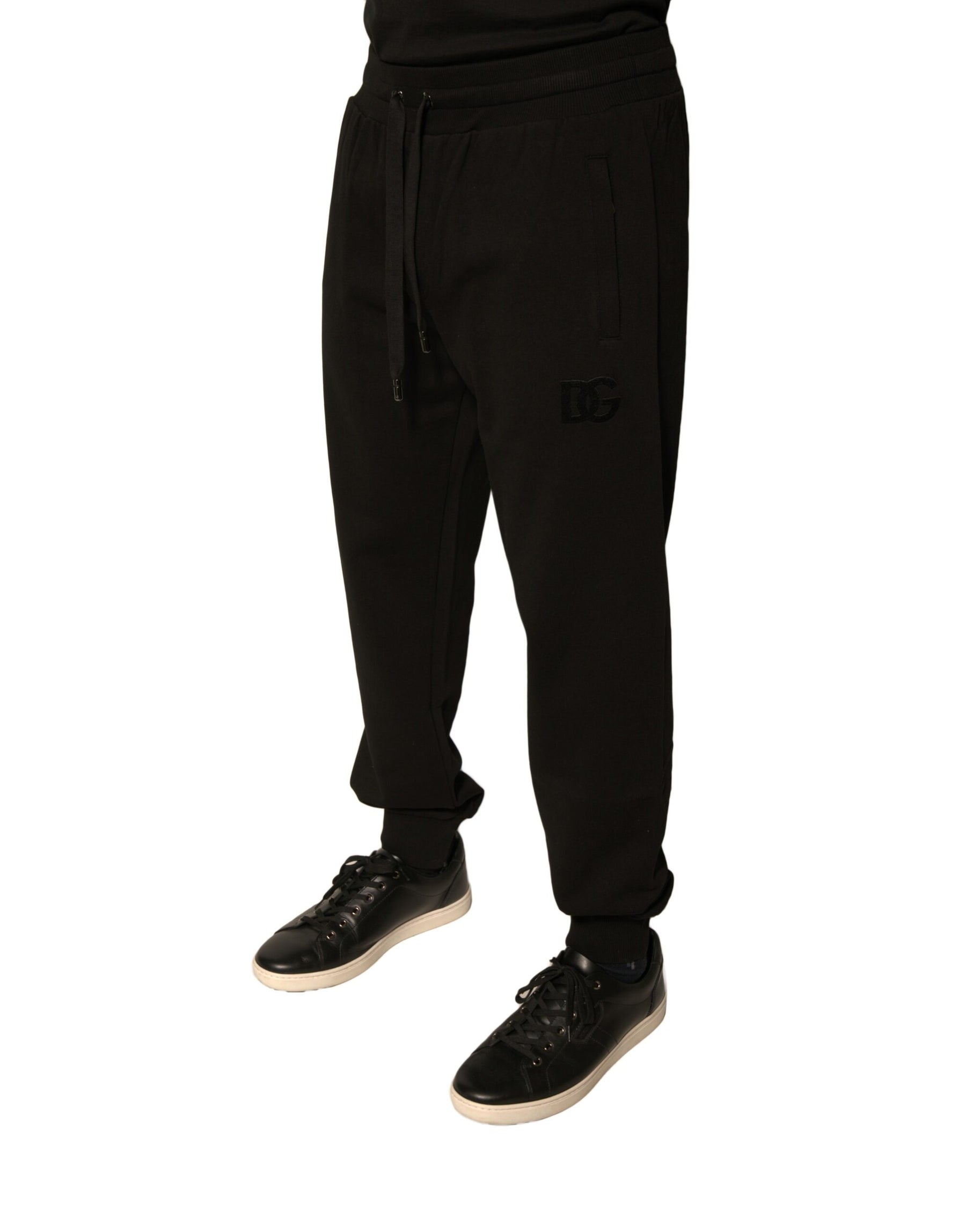 Dolce & Gabbana Black Cotton Jogger Men Sweatpants Pants | Regal Royce