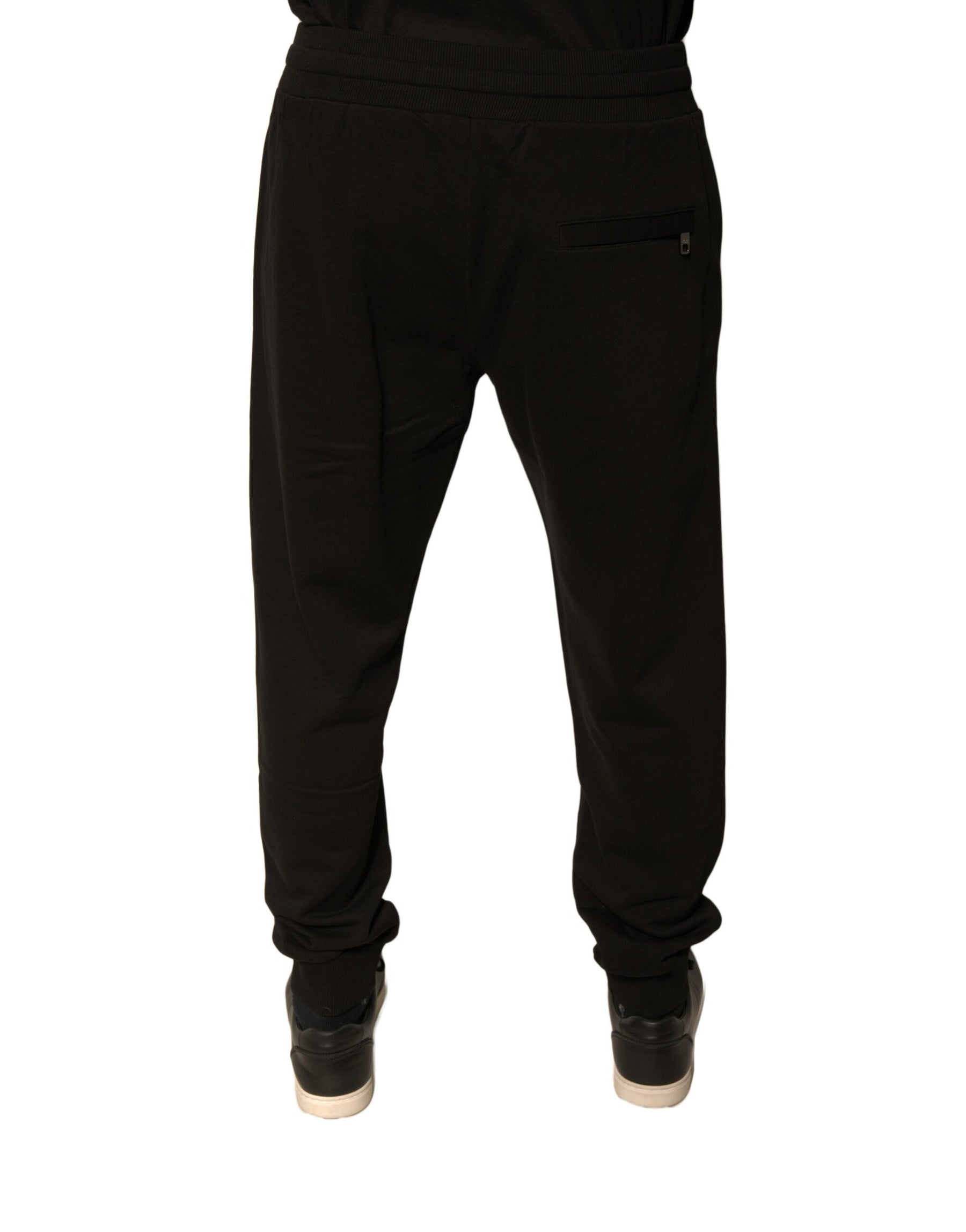 Dolce & Gabbana Black Cotton Jogger Men Sweatpants Pants | Regal Royce