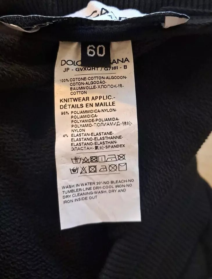 Dolce & Gabbana Black Cotton Jogger Men Sweatpants Pants | Regal Royce