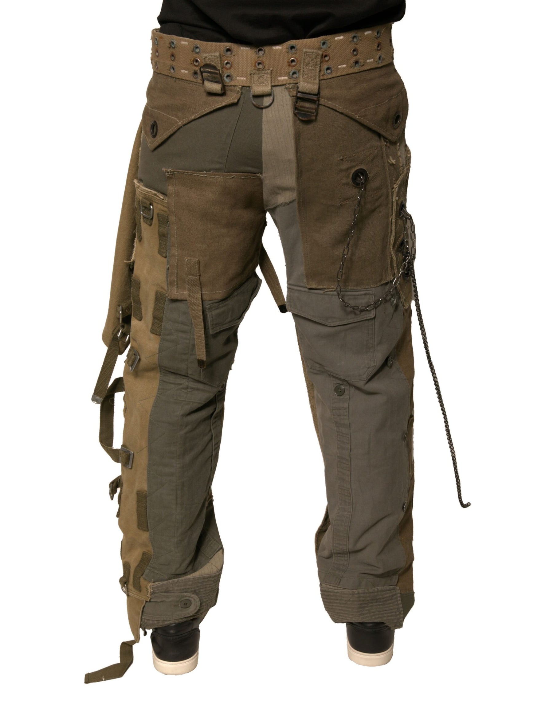 Dolce & Gabbana Multicolor Reconstructed Flight Cargo Pants | Regal Royce