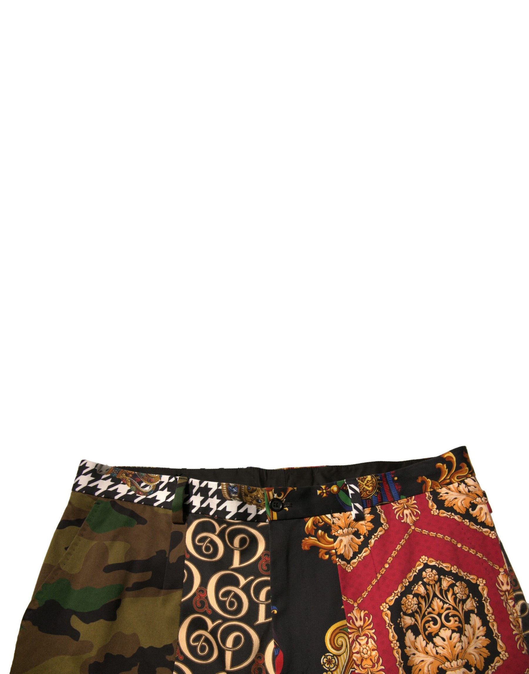 Dolce & Gabbana Multicolor Patchwork Men Dress Pants | Regal Royce
