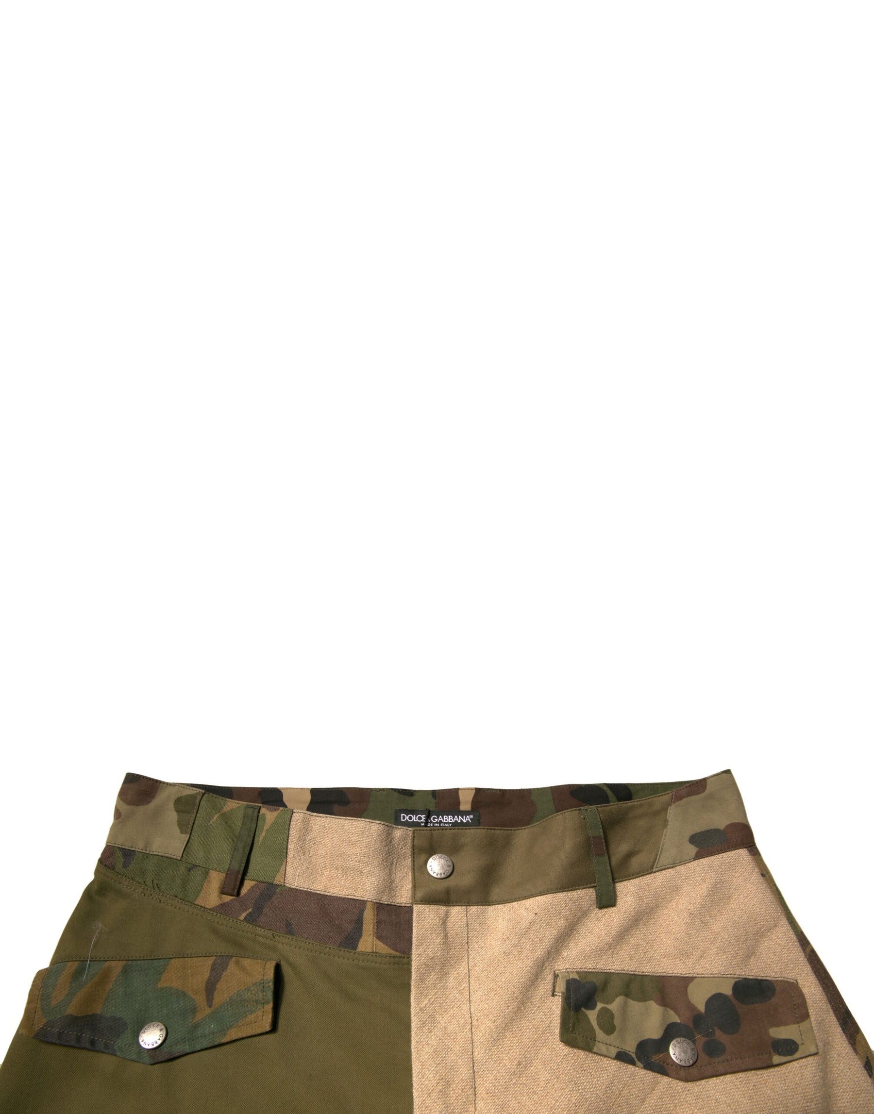 Dolce & Gabbana Multicolor Patchwork Flight Cargo Pants | Regal Royce