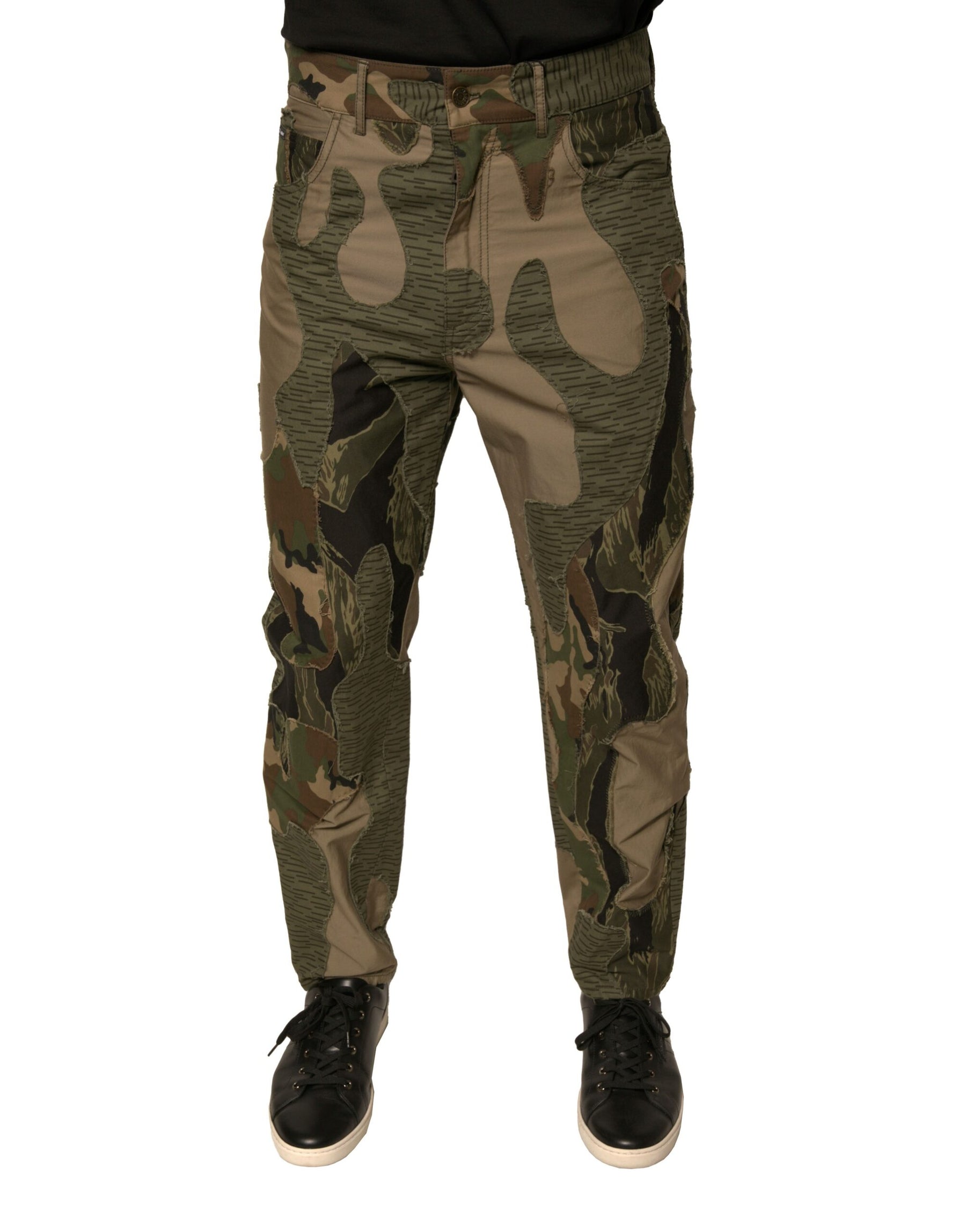 Dolce & Gabbana Multicolor Camouflage Cotton Pants | Regal Royce