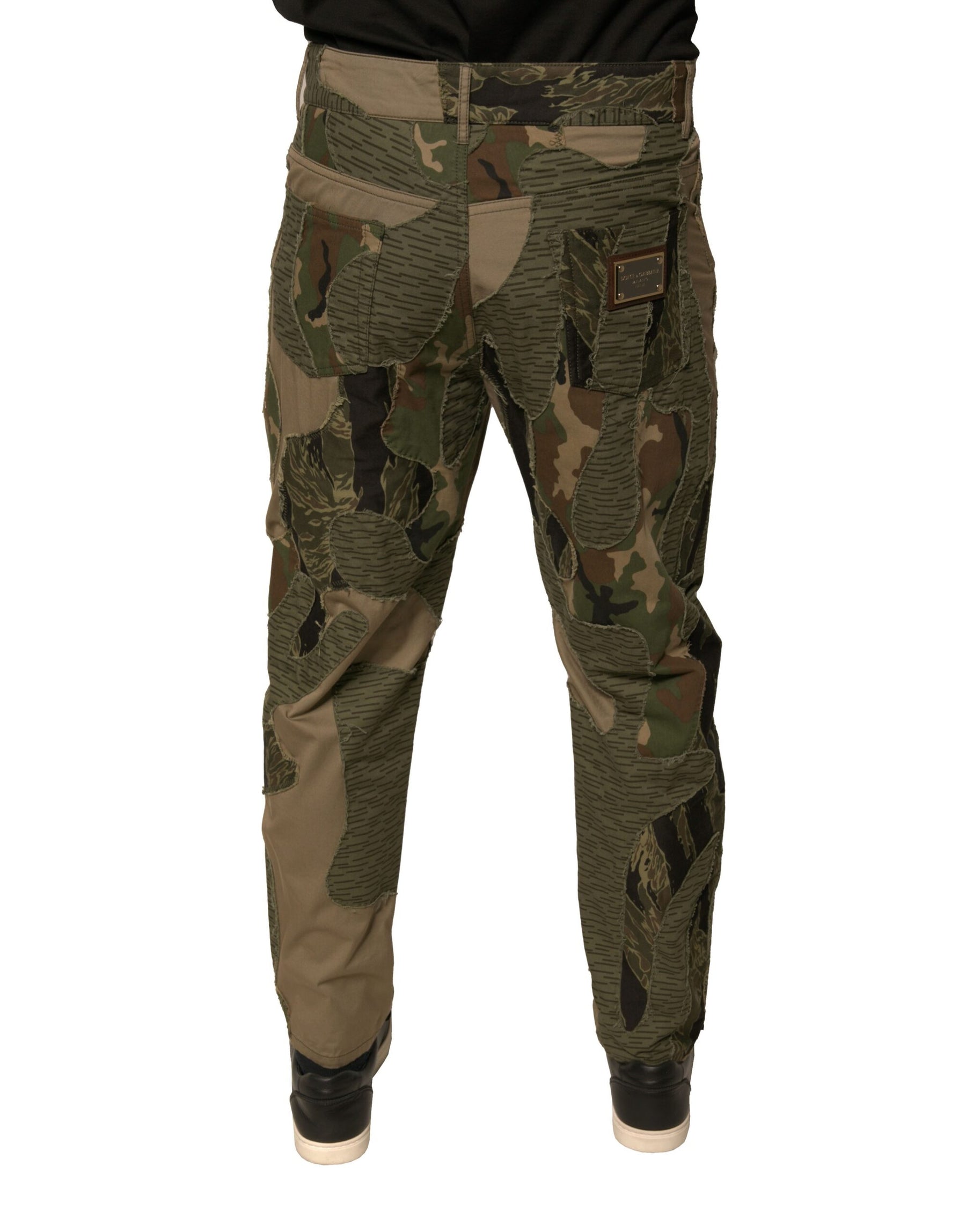 Dolce & Gabbana Multicolor Camouflage Cotton Pants | Regal Royce