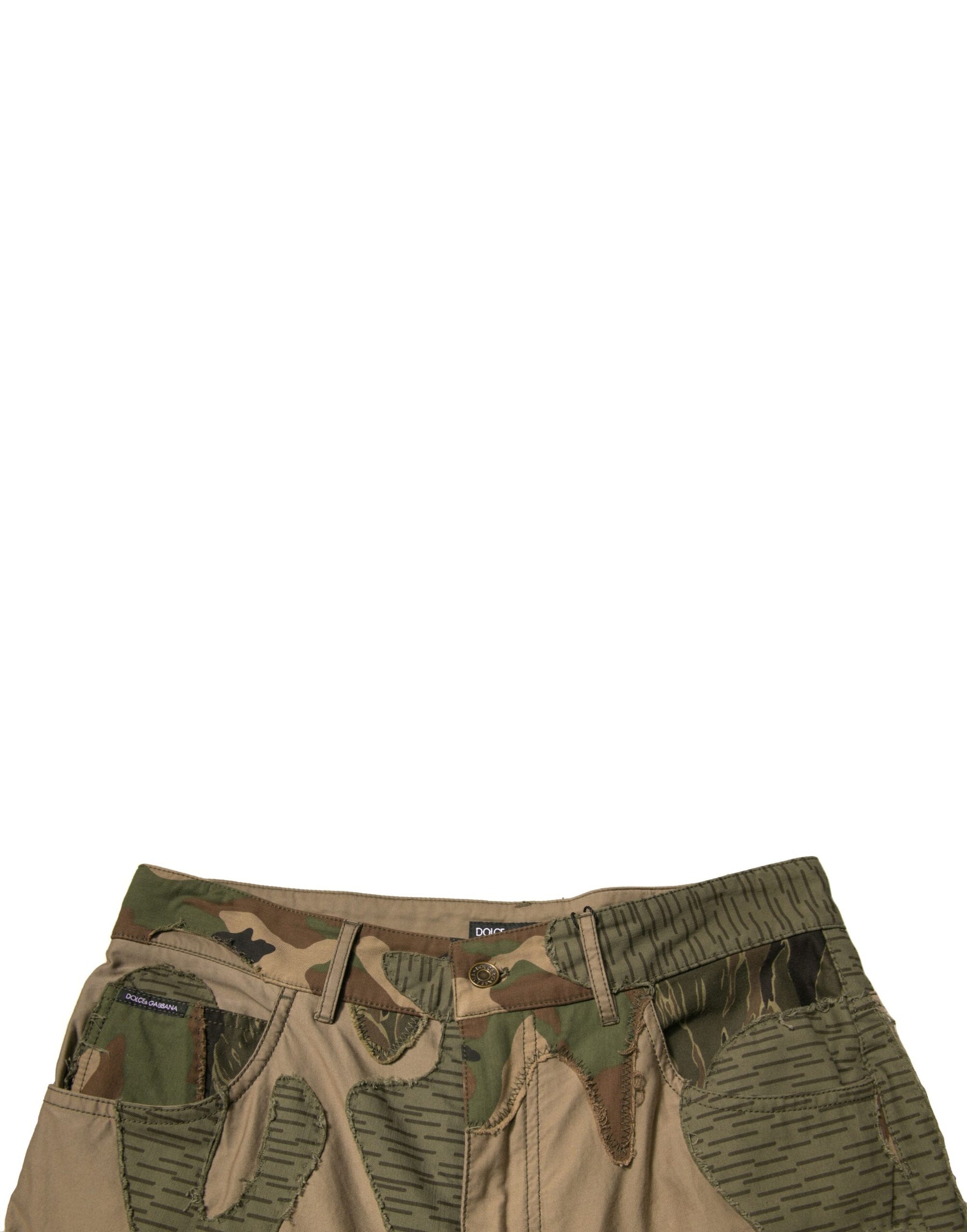 Dolce & Gabbana Multicolor Camouflage Cotton Pants | Regal Royce