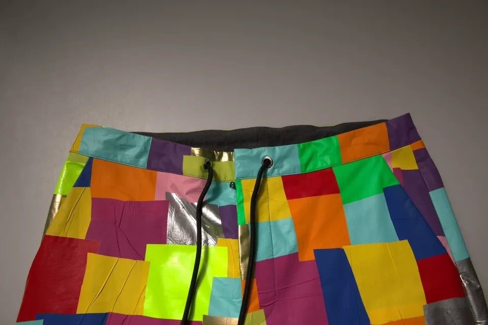 Dolce & Gabbana Multicolor Cotton Patchwork Men Cargo Pants | Regal Royce