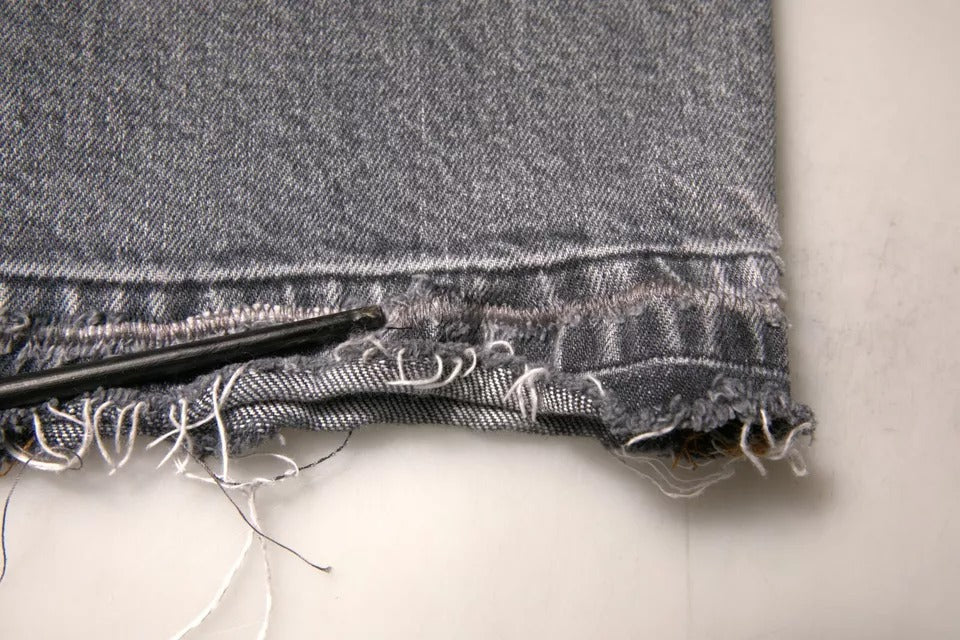 Dolce & Gabbana Gray Logo Cotton Stretch Skinny Denim Jeans | Regal Royce