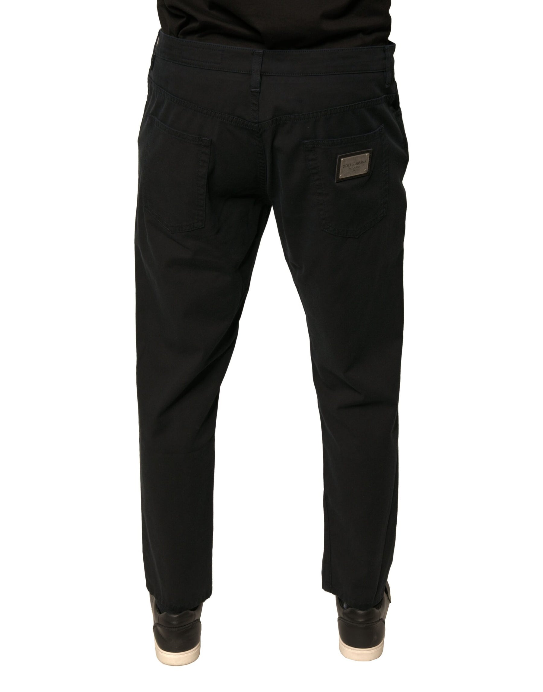 Dolce & Gabbana Black Logo Cotton Stretch Skinny Denim Jeans | Regal Royce