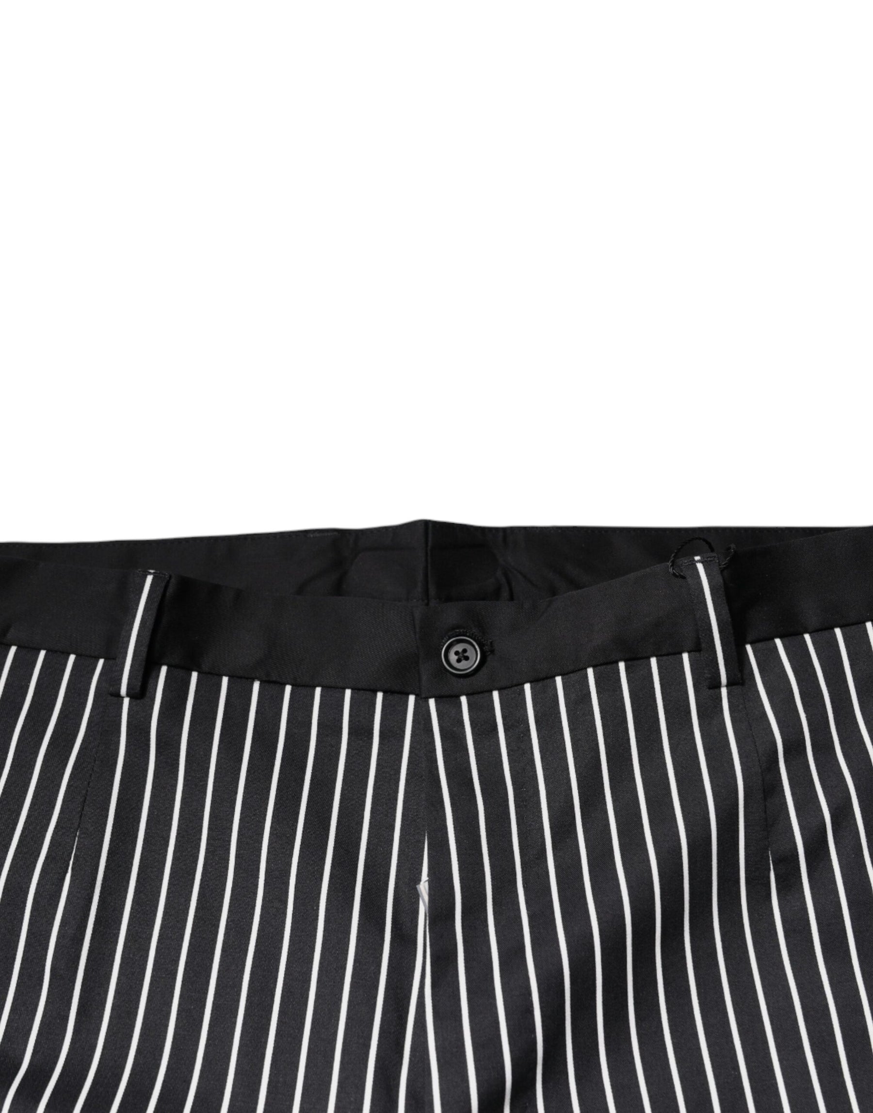 Dolce & Gabbana Black Stripes Skinny Dress Pants | Regal Royce