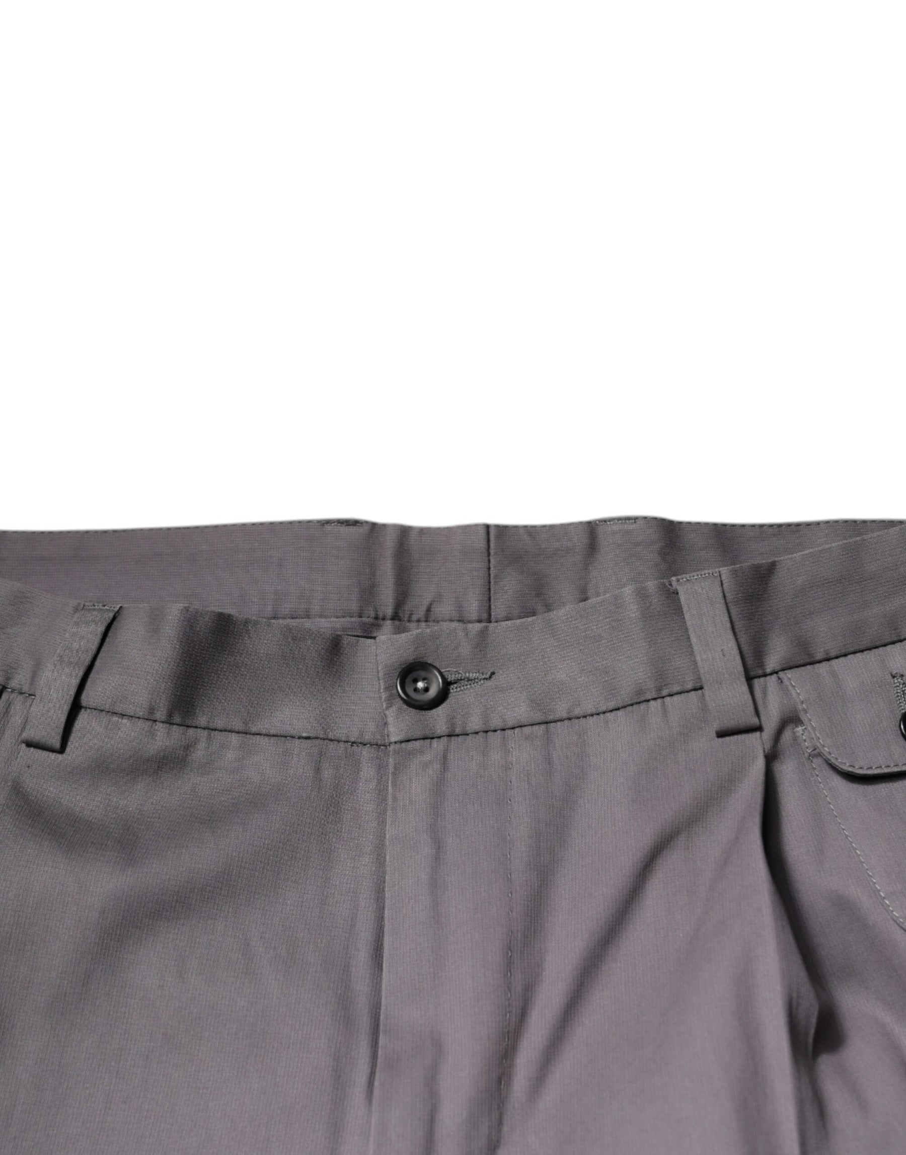 Dolce & Gabbana Dark Gray Mid Waist Dress Pants | Regal Royce