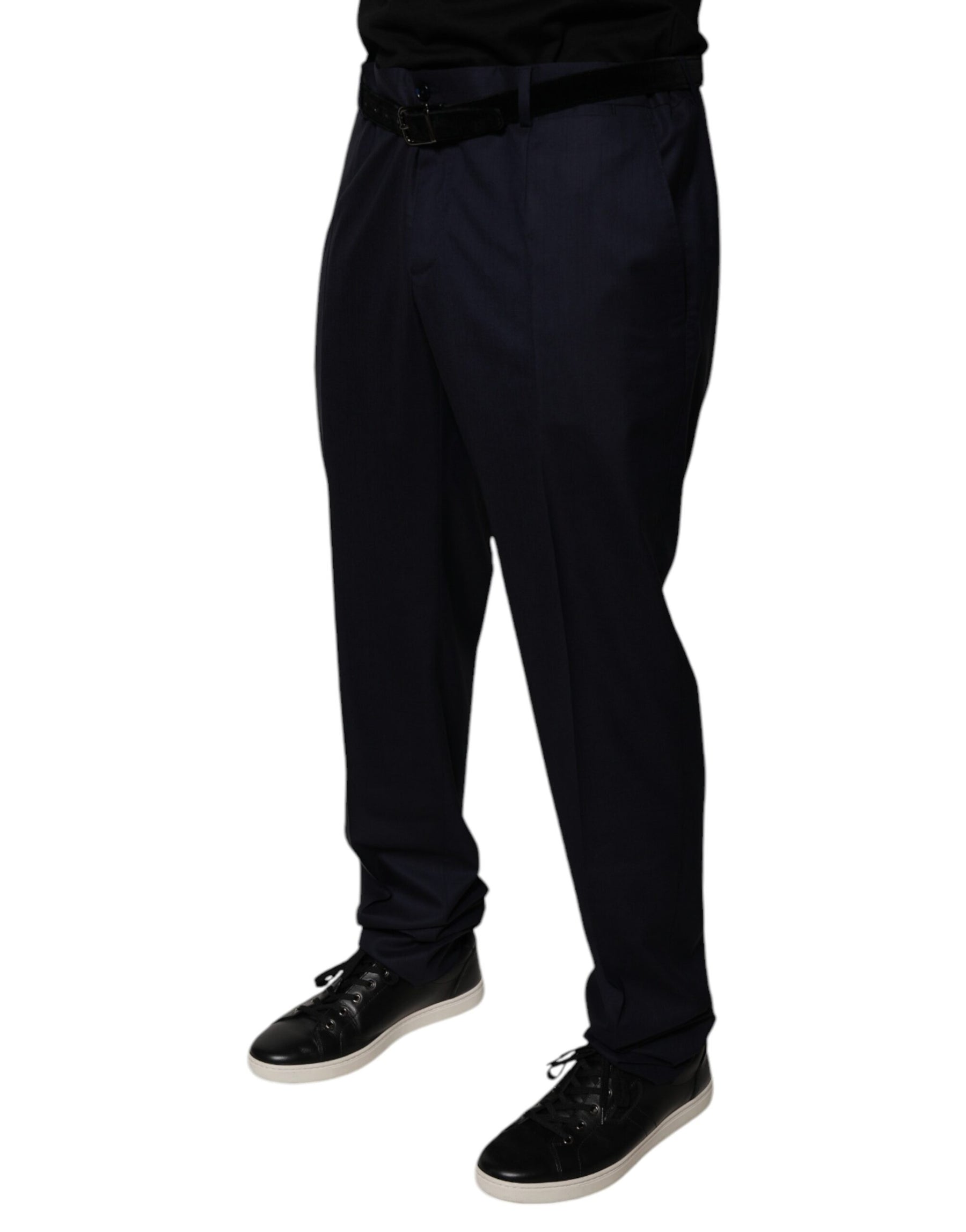 Dolce & Gabbana Dark Blue Tapered Formal Dress Pants | Regal Royce