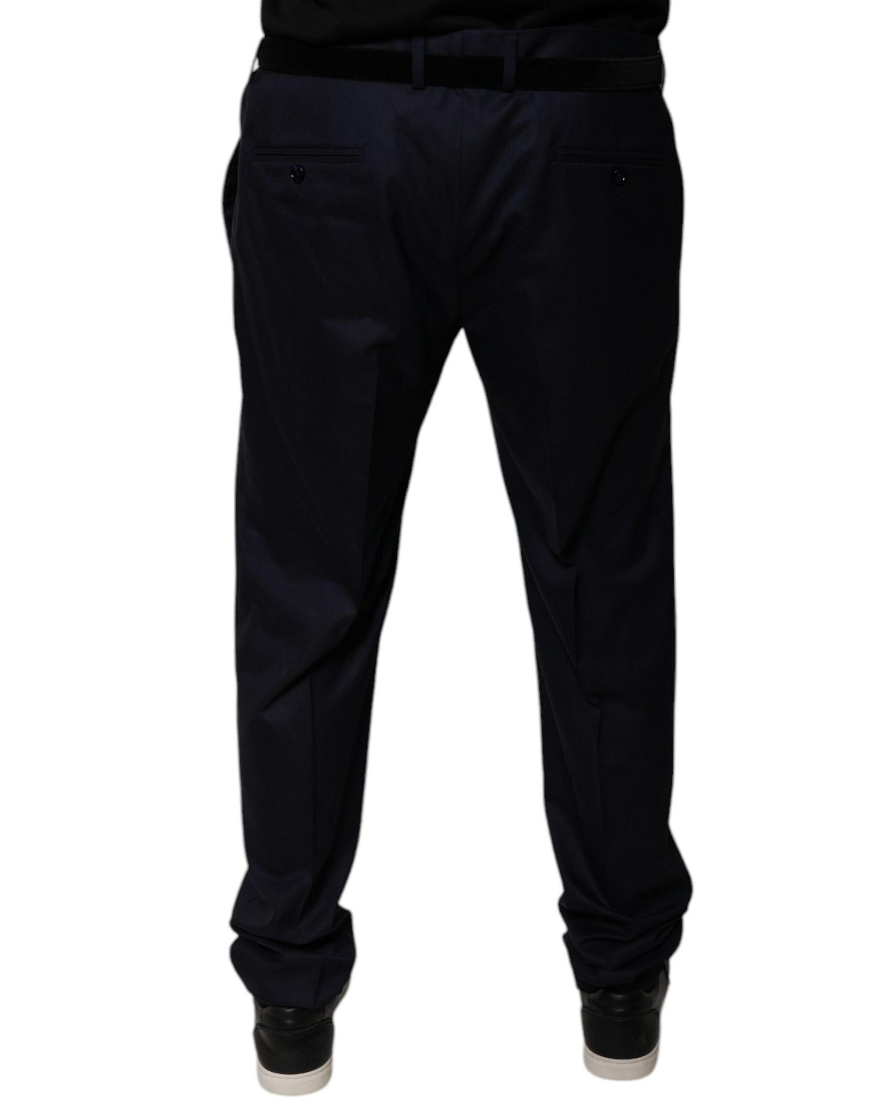 Dolce & Gabbana Dark Blue Tapered Formal Dress Pants | Regal Royce