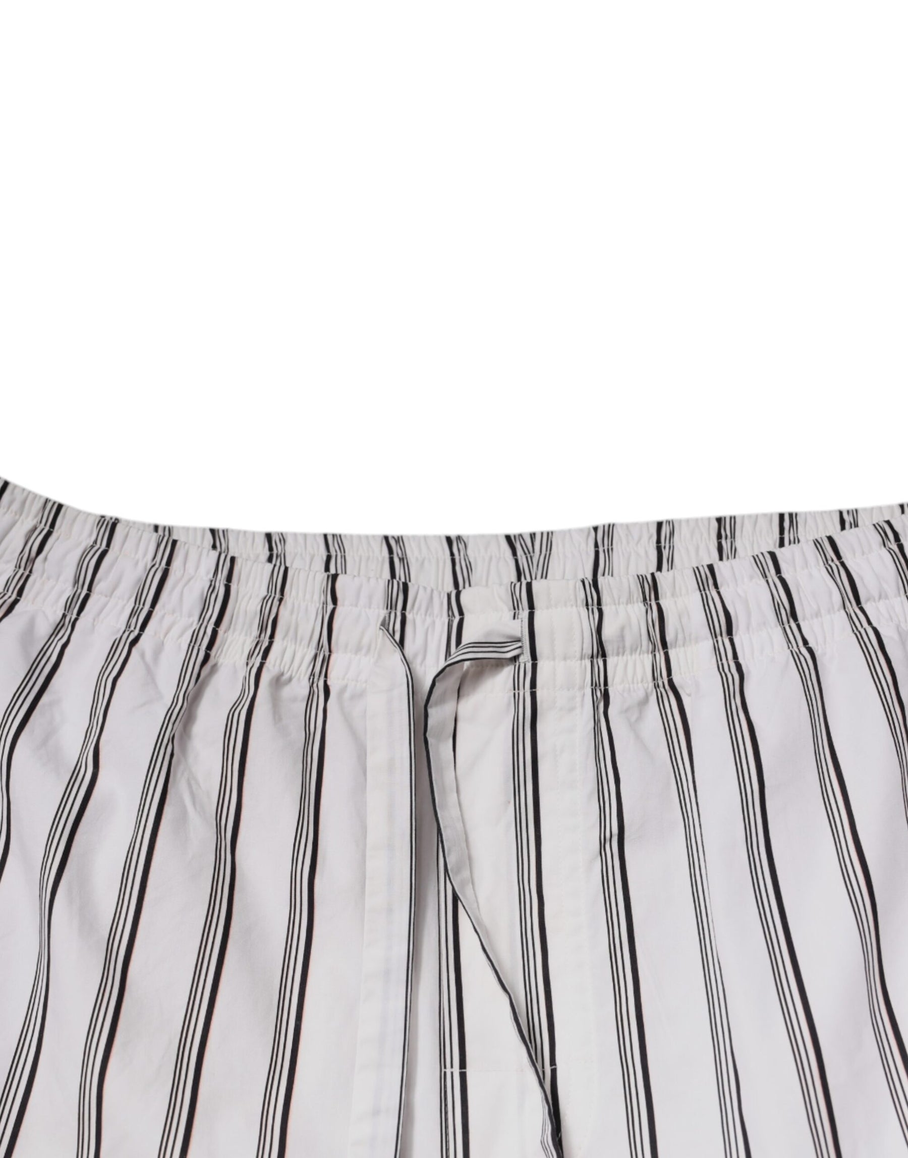 Dolce & Gabbana White Stripes Cotton Skinny Dress Pants | Regal Royce