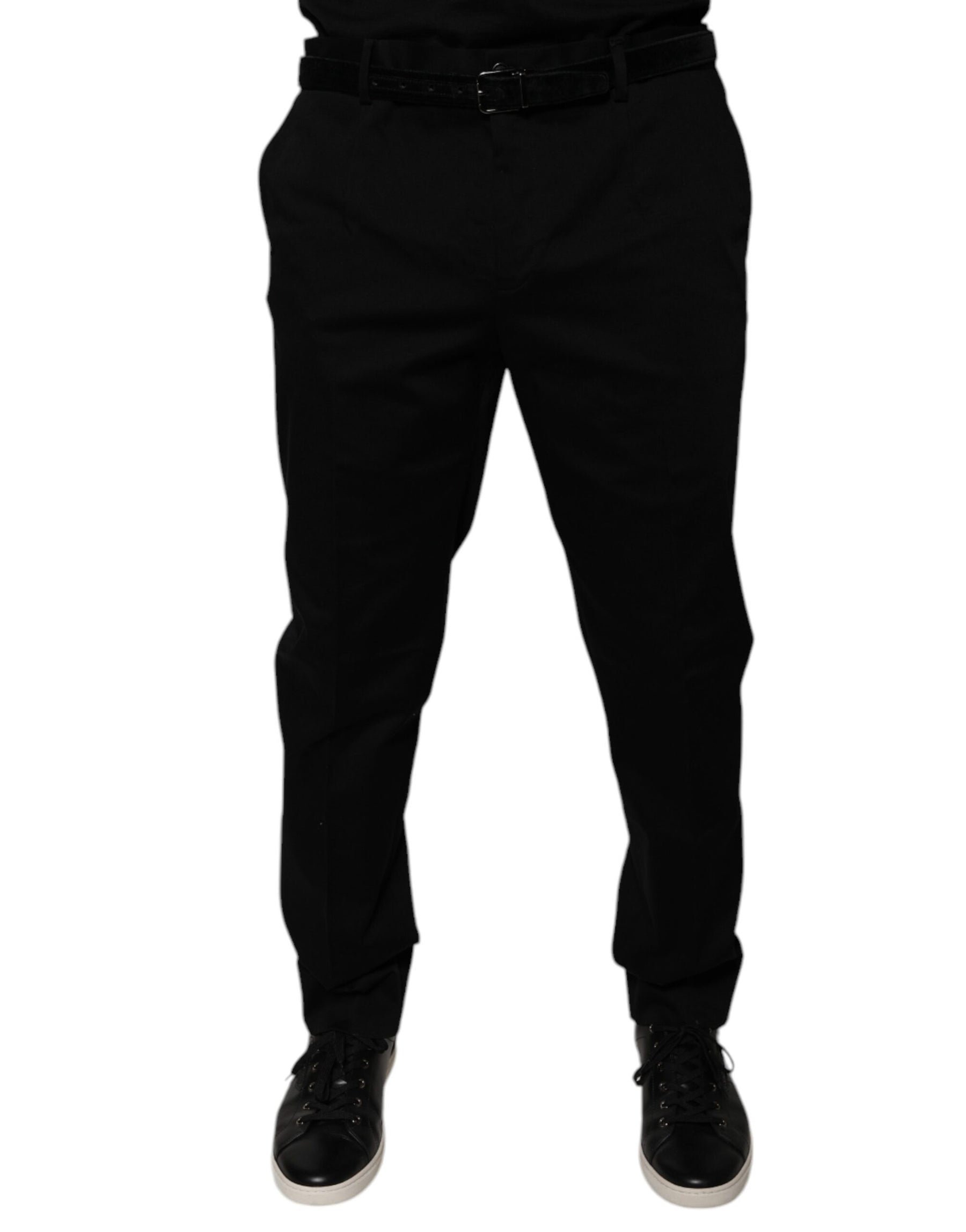 Dolce & Gabbana Black Tapered Formal Dress Pants | Regal Royce