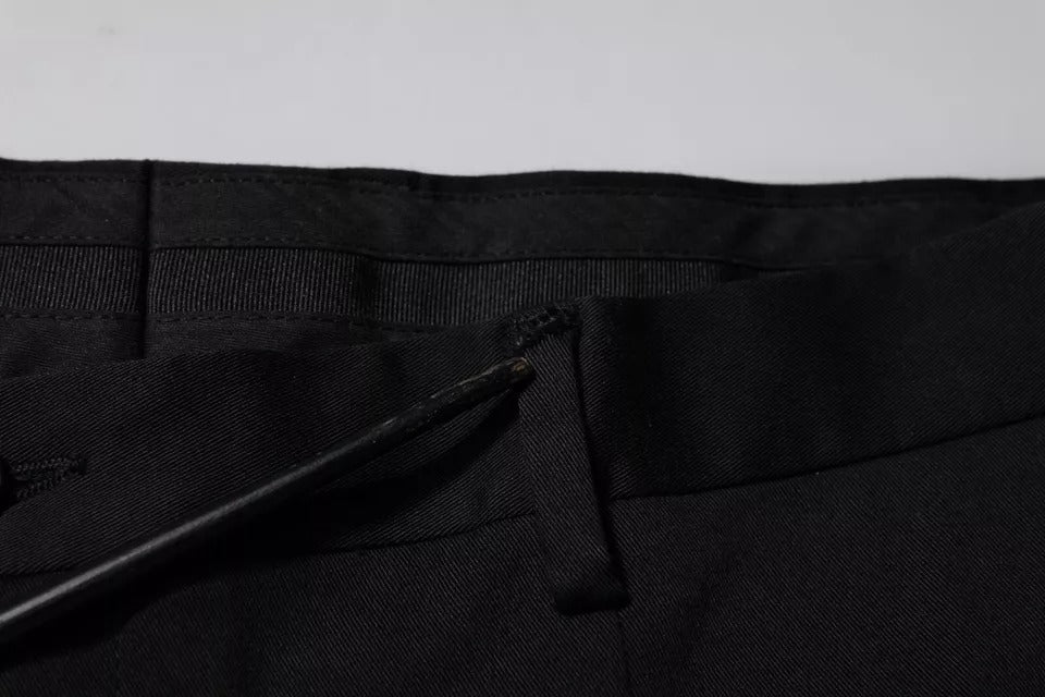 Dolce & Gabbana Black Tapered Formal Dress Pants | Regal Royce