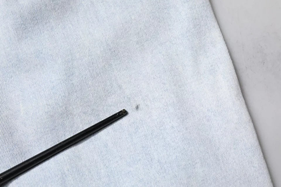 Dolce & Gabbana Light Blue Cotton Tattered Skinny Denim Jeans | Regal Royce