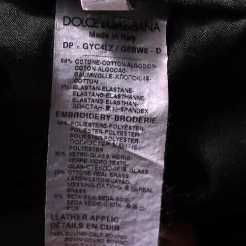 Dolce & Gabbana Black Crown White Lining Skinny Denim Jeans | Regal Royce