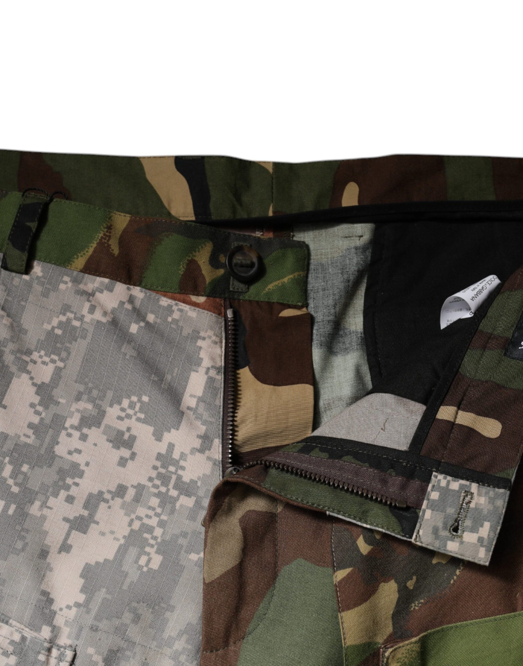 Dolce & Gabbana Multicolor Patchwork Camouflage Cargo Pants | Regal Royce