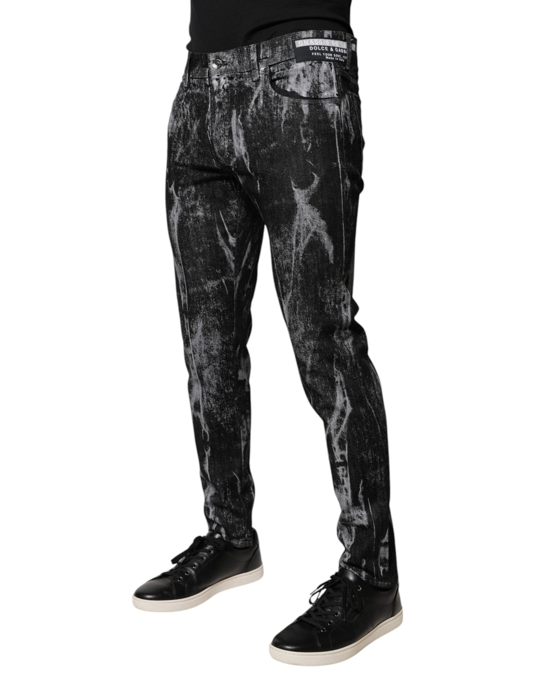 Dolce & Gabbana Multicolor Cotton Tie Dye Skinny Denim Jeans | Regal Royce