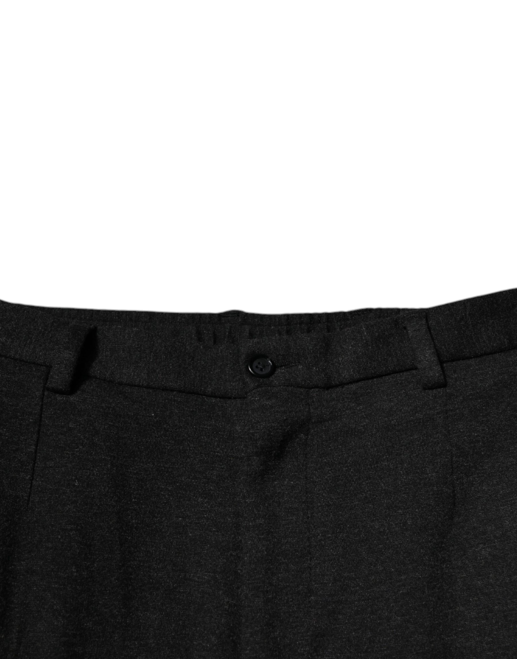 Dolce & Gabbana Black Viscose Cargo Men Casual Pants | Regal Royce
