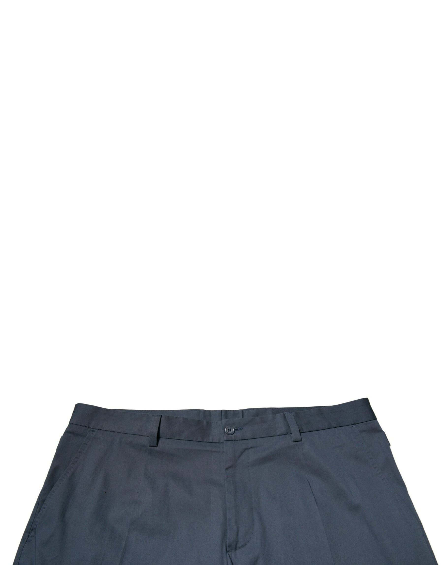 Dolce & Gabbana Blue Cotton Men Skinny Dress Pants | Regal Royce