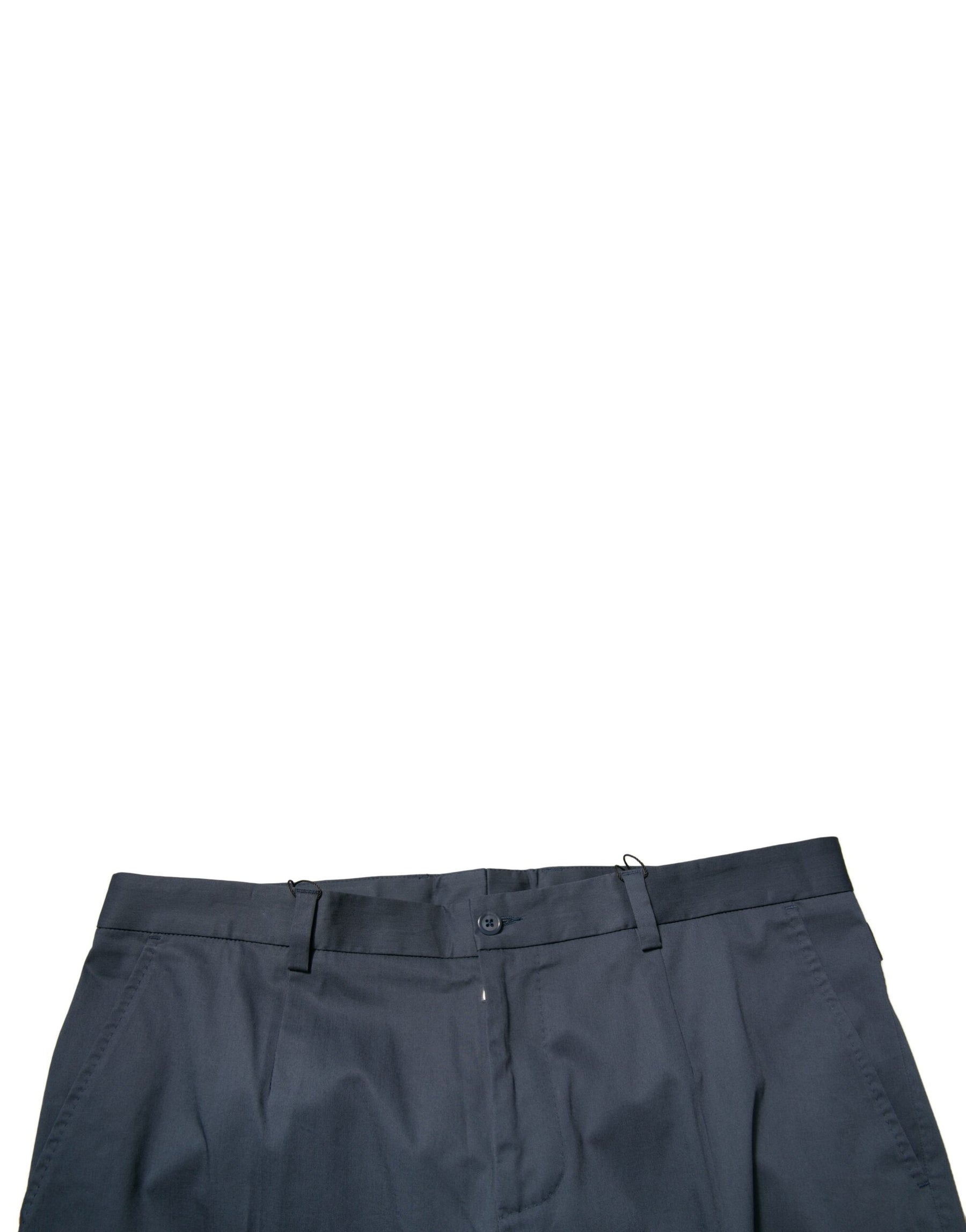 Dolce & Gabbana Dark Blue Cotton Stretch Skinny Men Dress Pants | Regal Royce