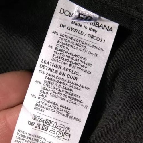 Dolce & Gabbana Black Ripped Logo Cotton Skinny Denim Jeans | Regal Royce