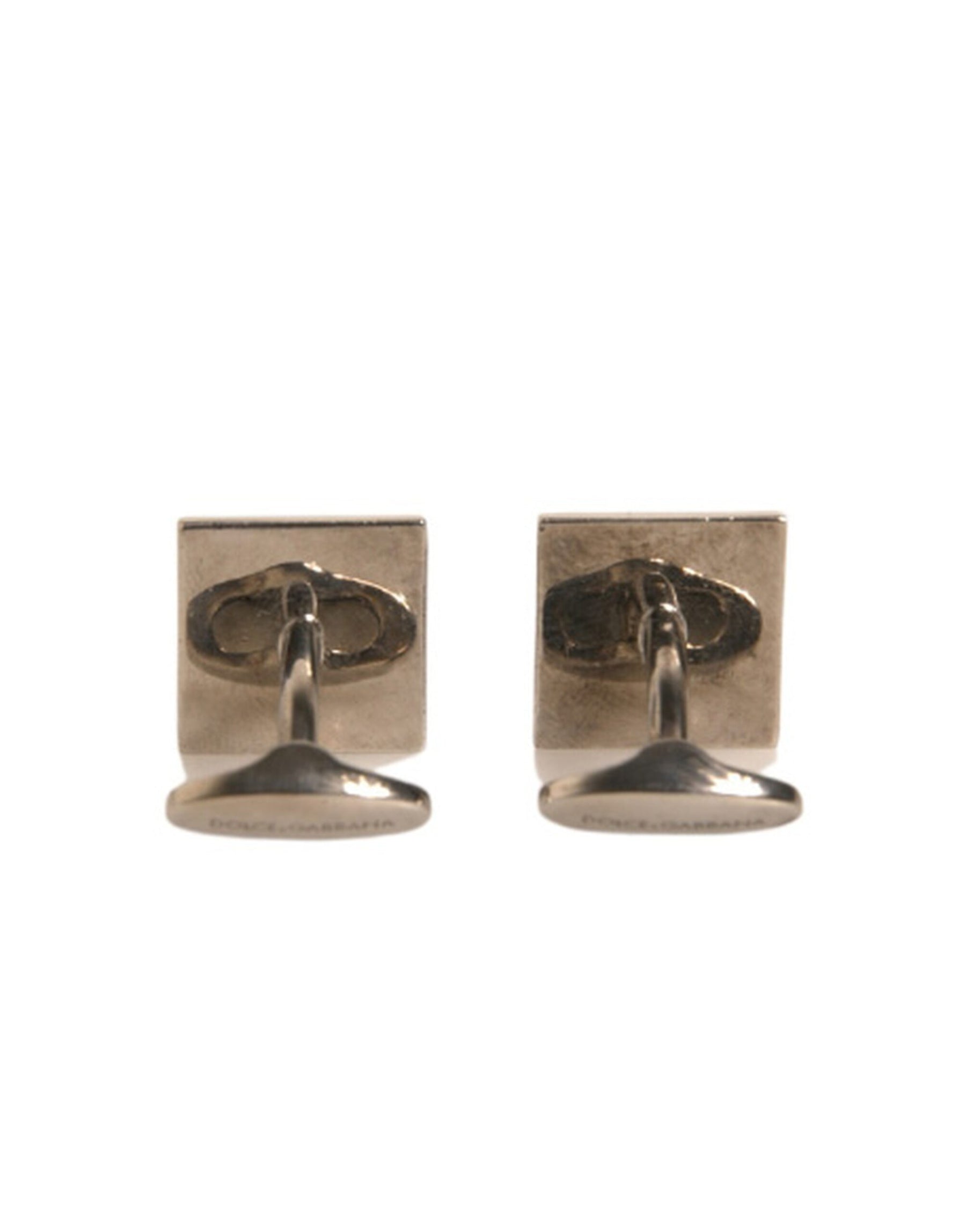 Dolce & Gabbana Silver Plated Brass Pin Crystal Cufflinks | Regal Royce