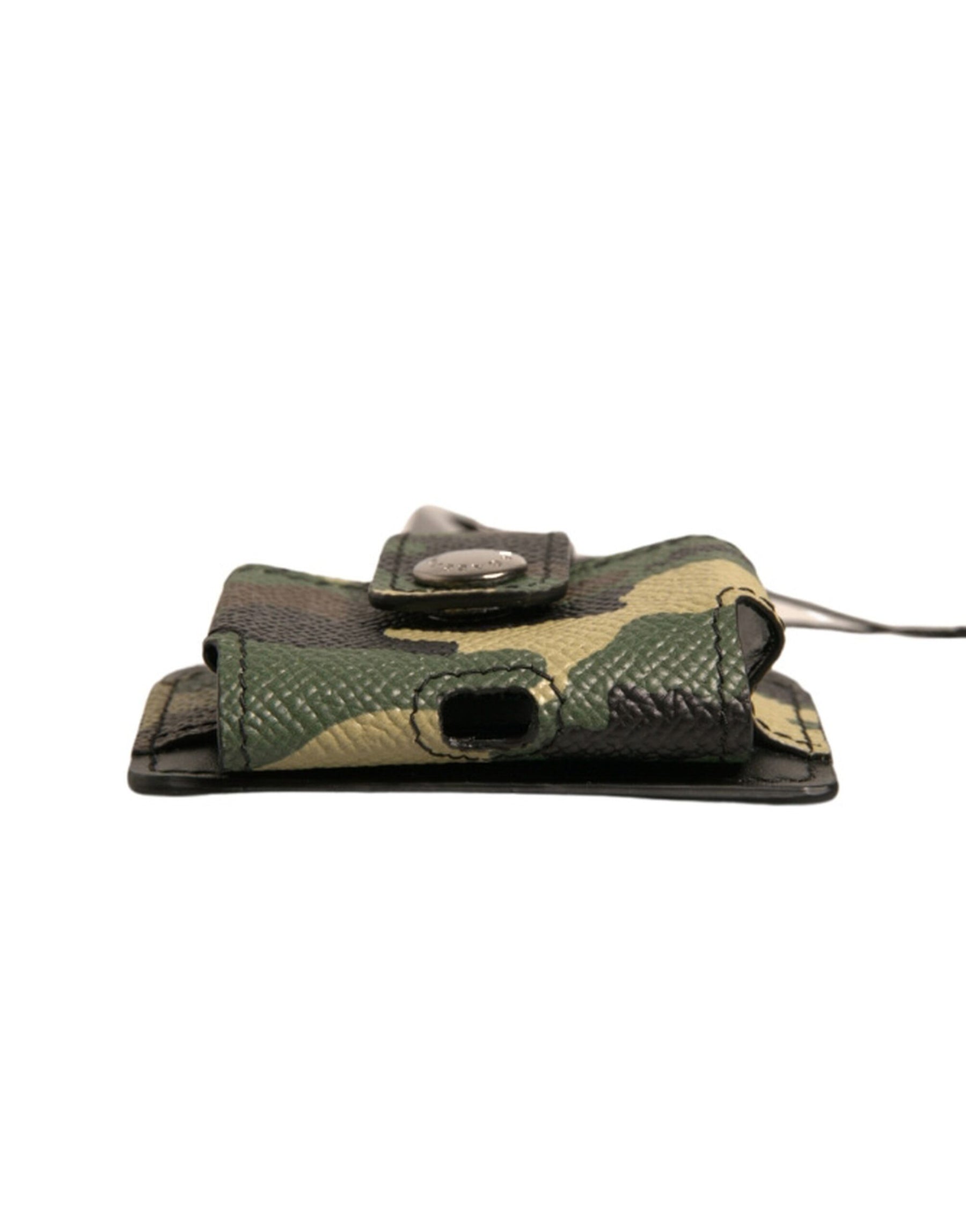 Dolce & Gabbana Multicolor Camouflage Leather Metal Airpods Case | Regal Royce