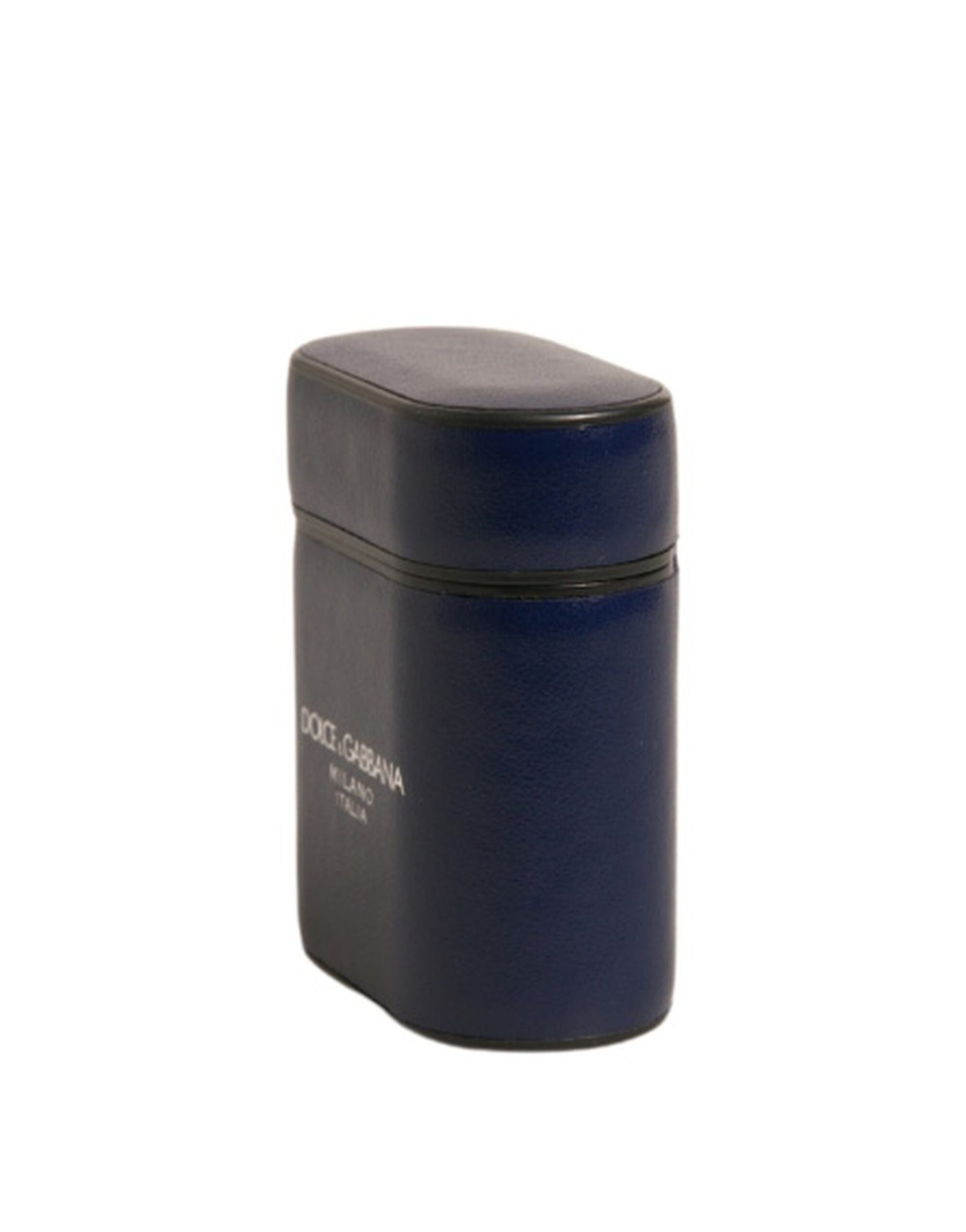 Dolce & Gabbana Blue Leather Logo Print Flip Holder Airpods Case | Regal Royce
