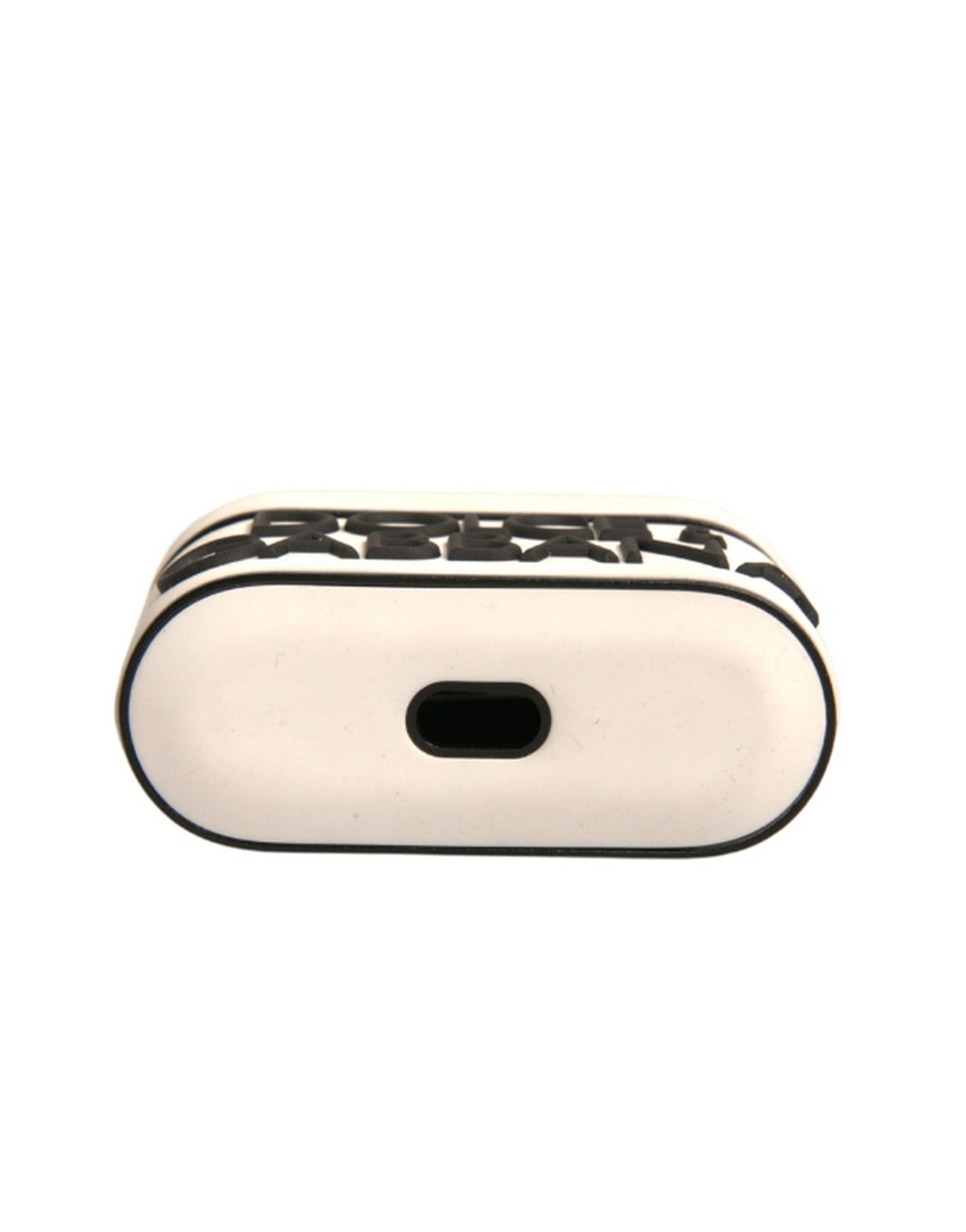 Dolce & Gabbana White PVC Embossed Logo Plaque Holder Airpods Case | Regal Royce