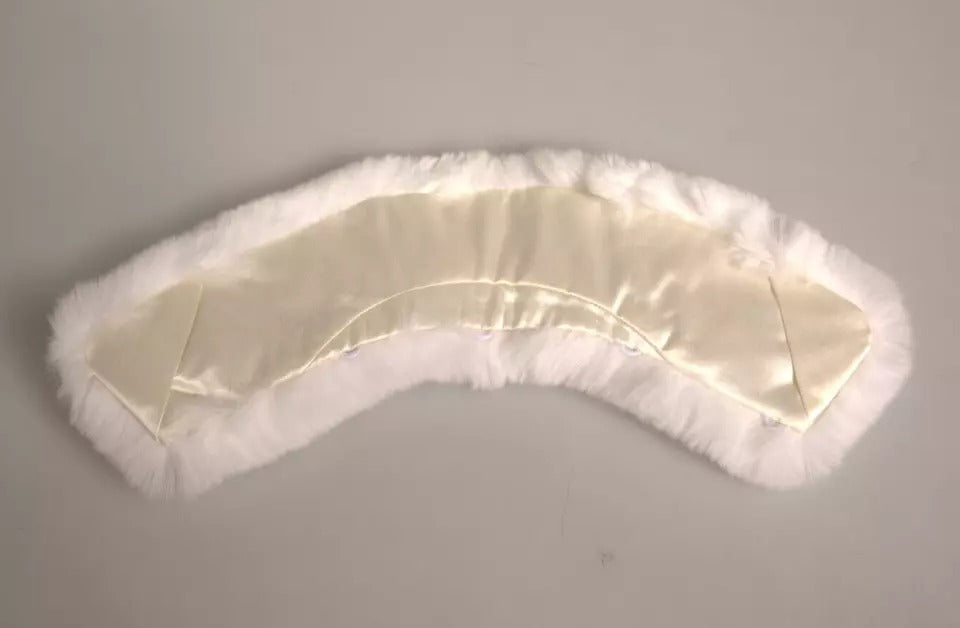 Dolce & Gabbana White Fur Shoulder Collar Wrap Shawl Scarf | Regal Royce