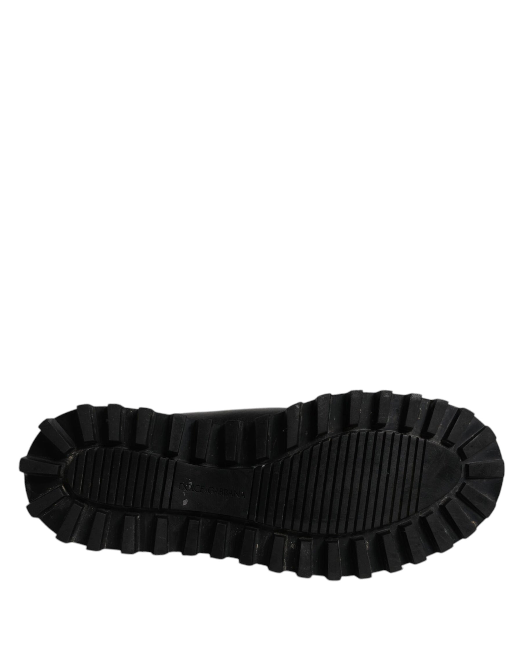 Dolce & Gabbana Black DG Logo Horse Sock Ankle Boots Shoes | Regal Royce