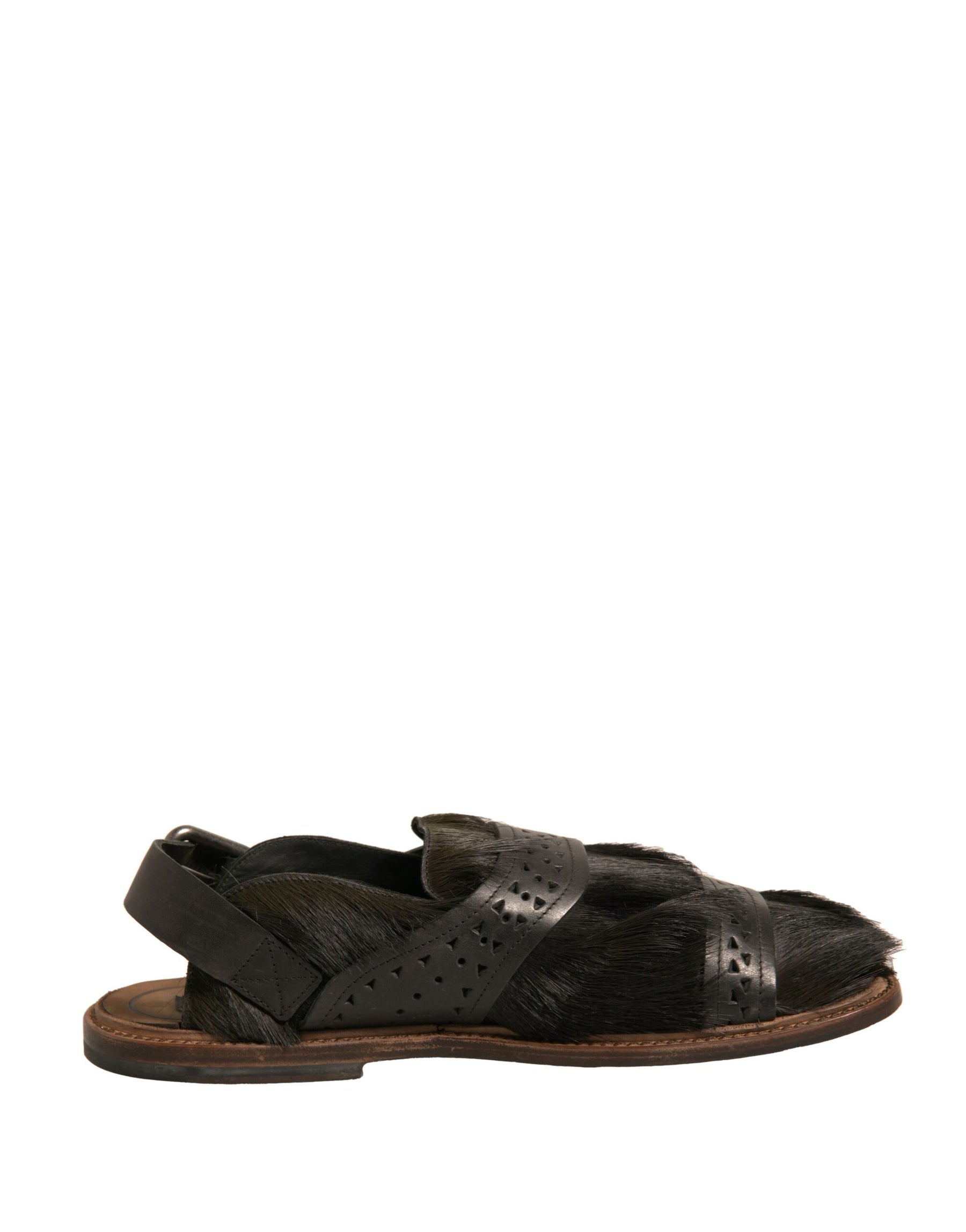 Dolce & Gabbana Green Gazelle Hair Leather Flats Sandals Shoes | Regal Royce