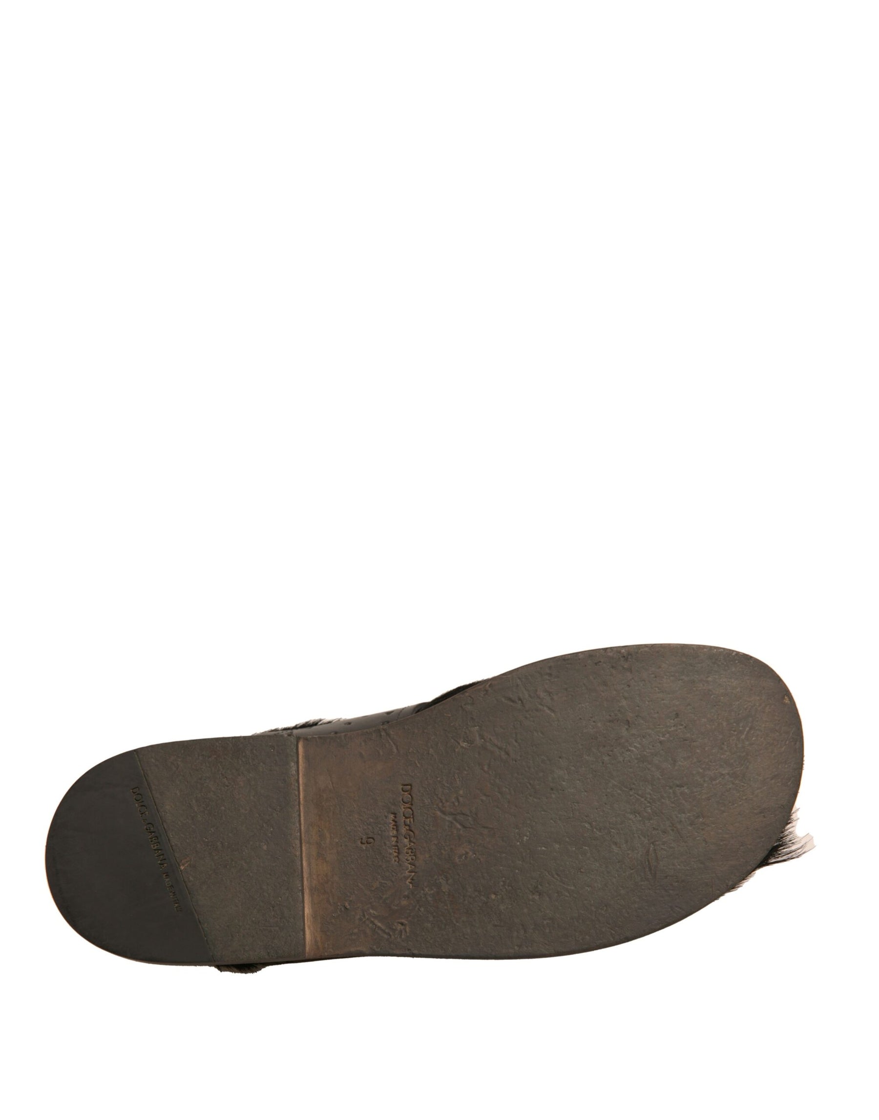 Dolce & Gabbana Green Gazelle Hair Leather Flats Sandals Shoes | Regal Royce