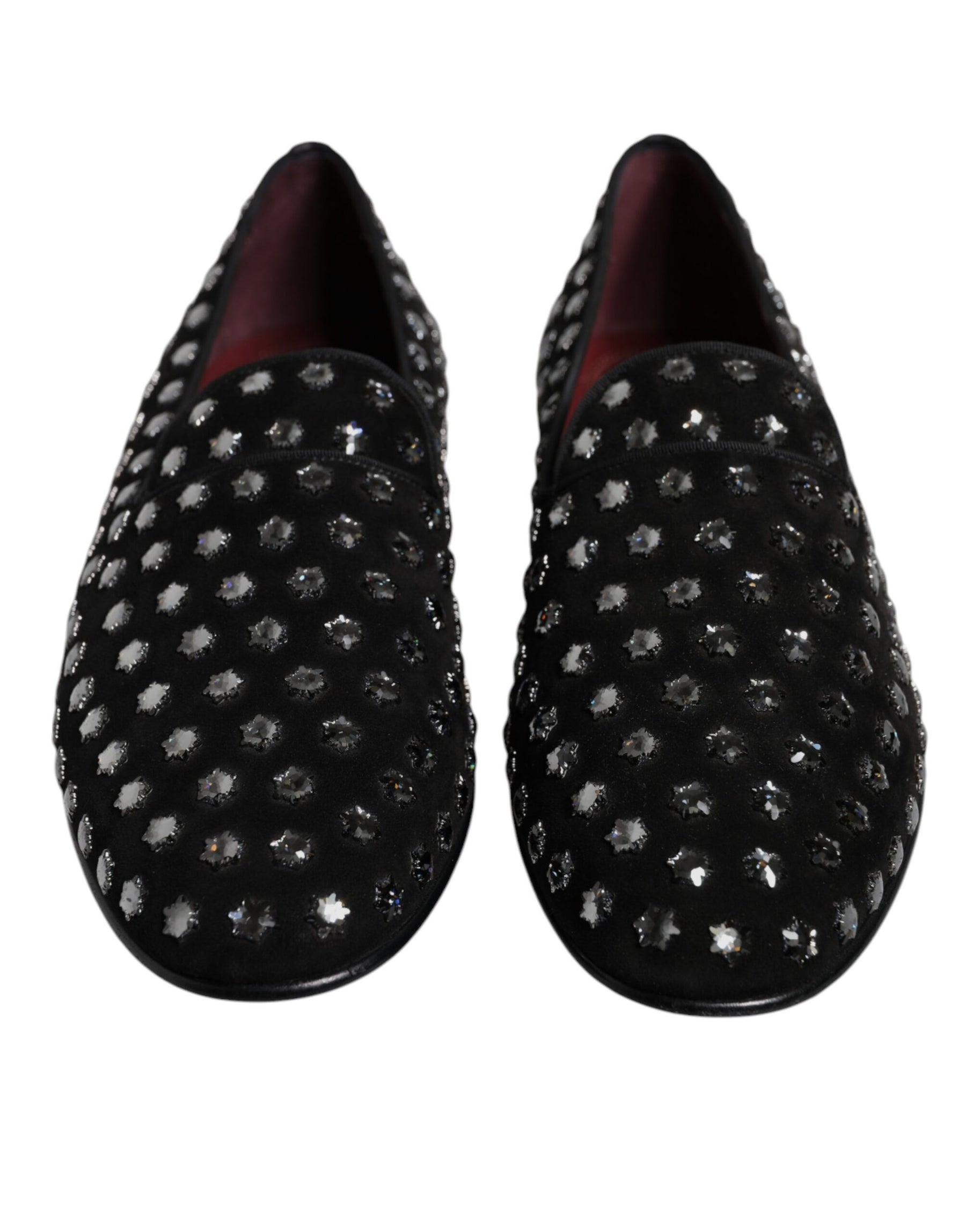 Dolce & Gabbana Black Crystal Embellished Loafers Dress Shoes | Regal Royce
