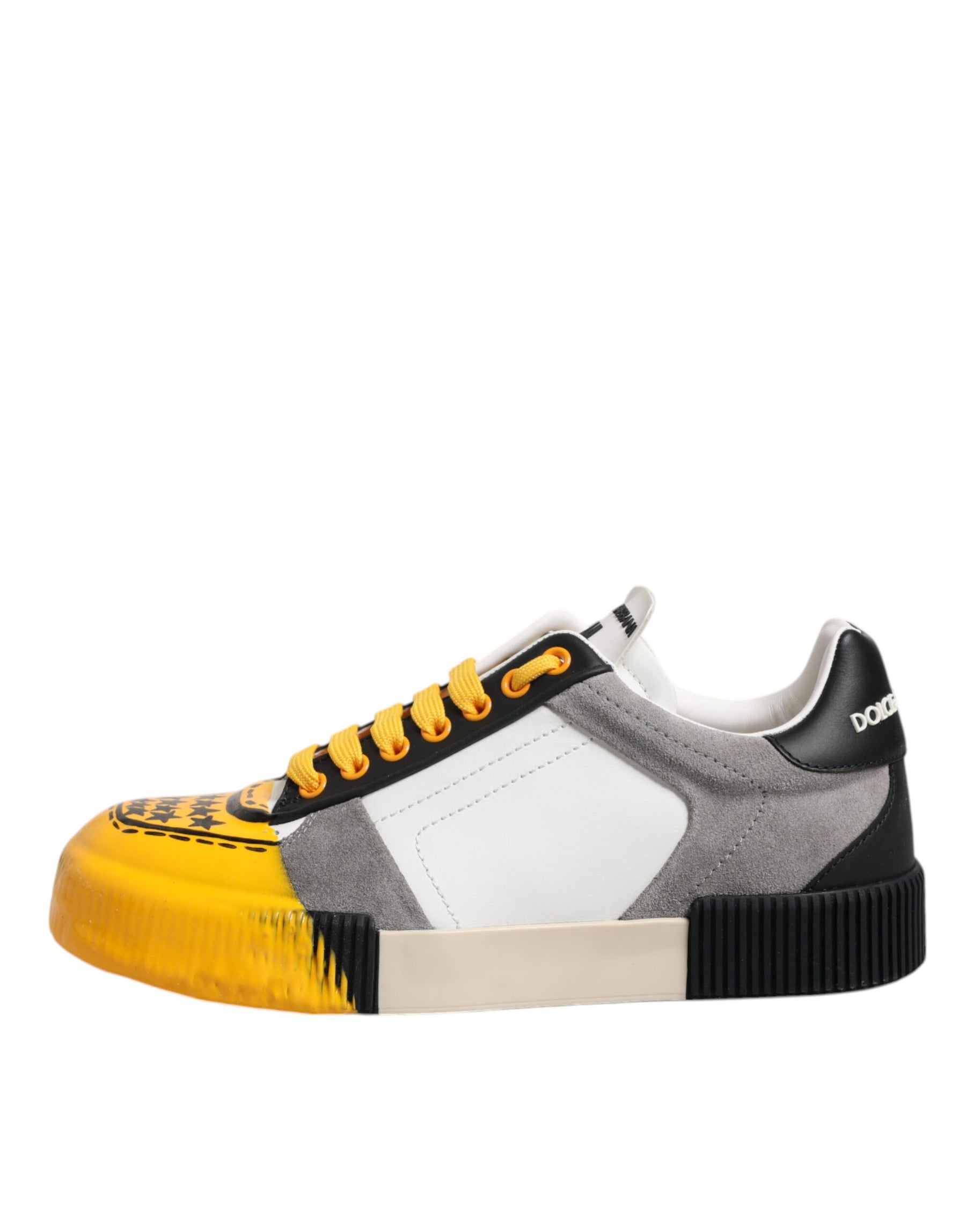 Dolce & Gabbana Multicolor Leather DNA Low Top Sneakers Shoes | Regal Royce