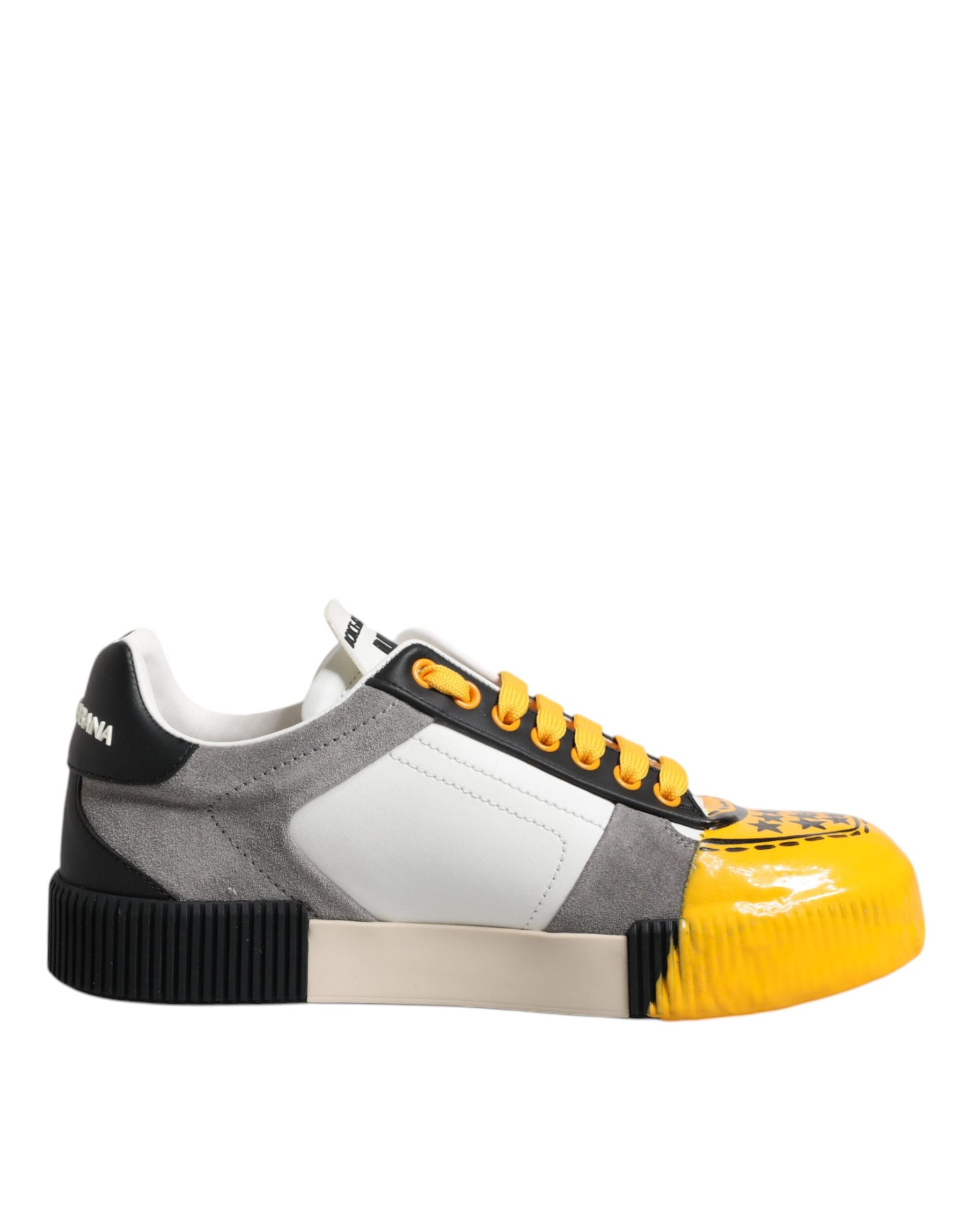 Dolce & Gabbana Multicolor Leather DNA Low Top Sneakers Shoes | Regal Royce