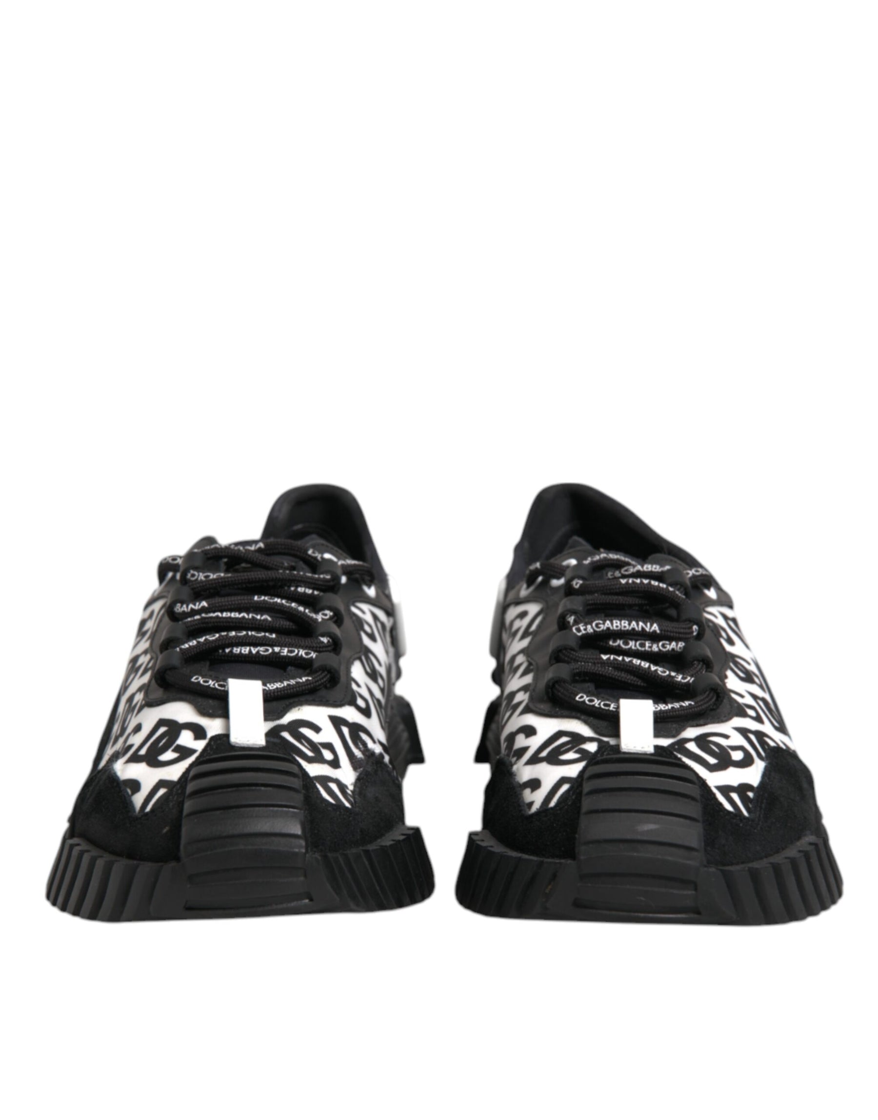 Dolce & Gabbana Black Logo Nylon Low Top NS1 Sneakers Shoes | Regal Royce