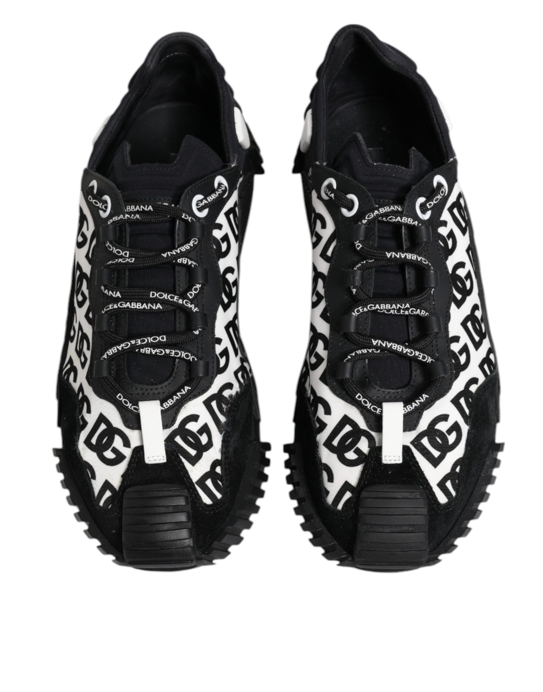 Dolce & Gabbana Black Logo Nylon Low Top NS1 Sneakers Shoes | Regal Royce