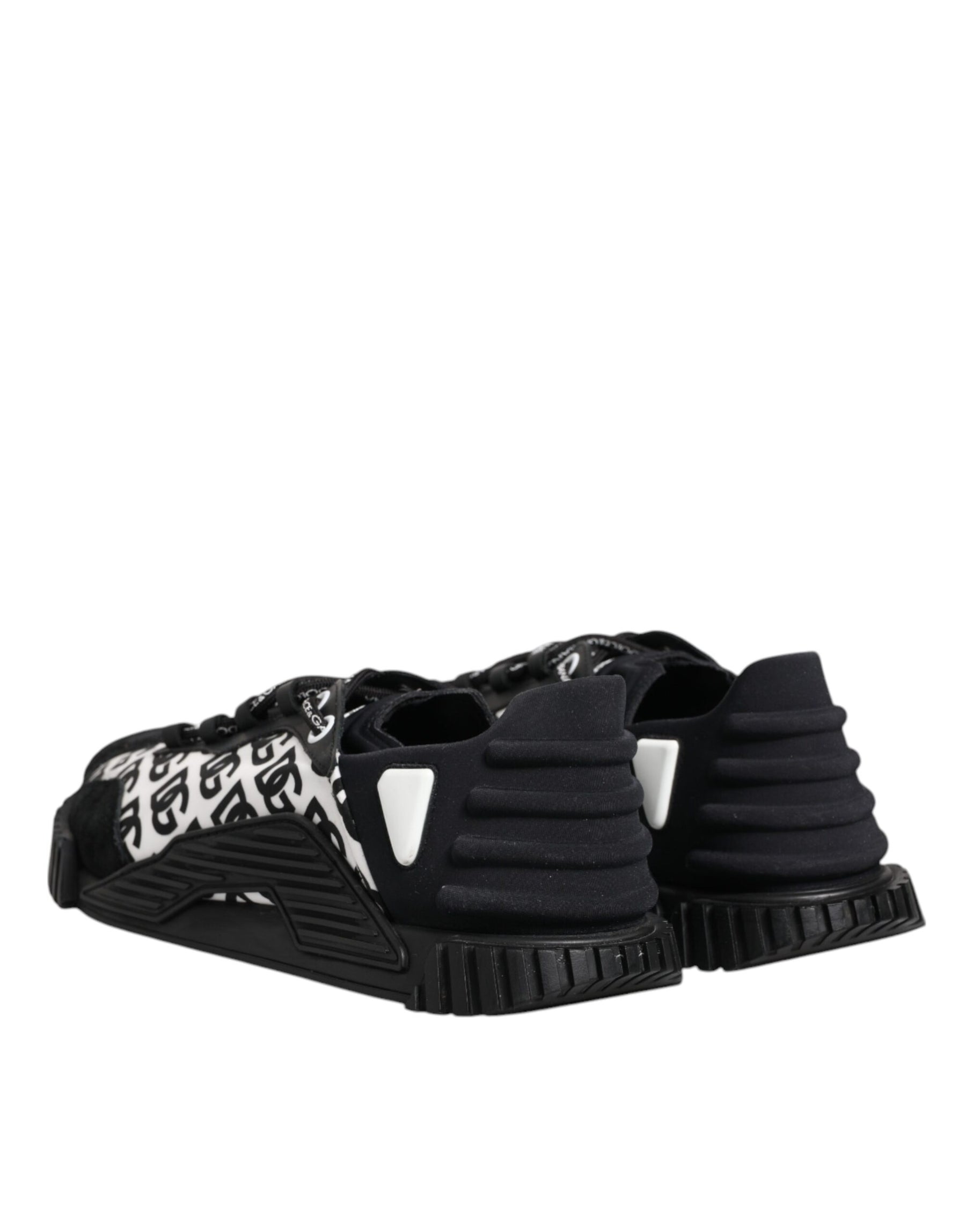 Dolce & Gabbana Black Logo Nylon Low Top NS1 Sneakers Shoes | Regal Royce