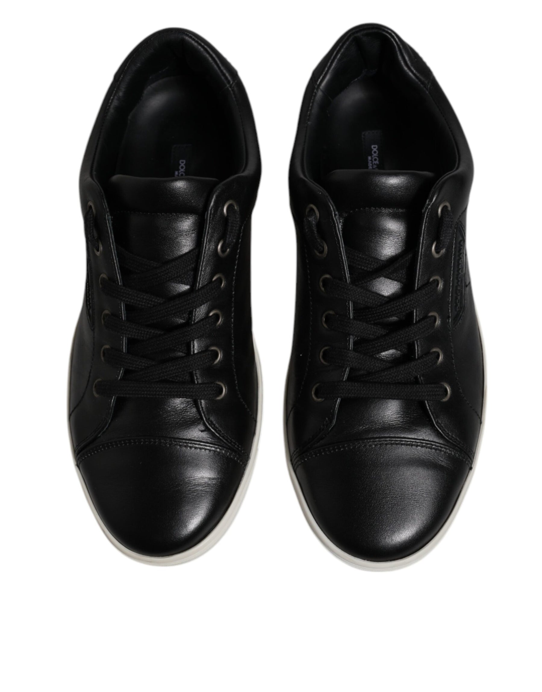 Dolce & Gabbana Black London Nappa Leather Men Sneakers Shoes | Regal Royce