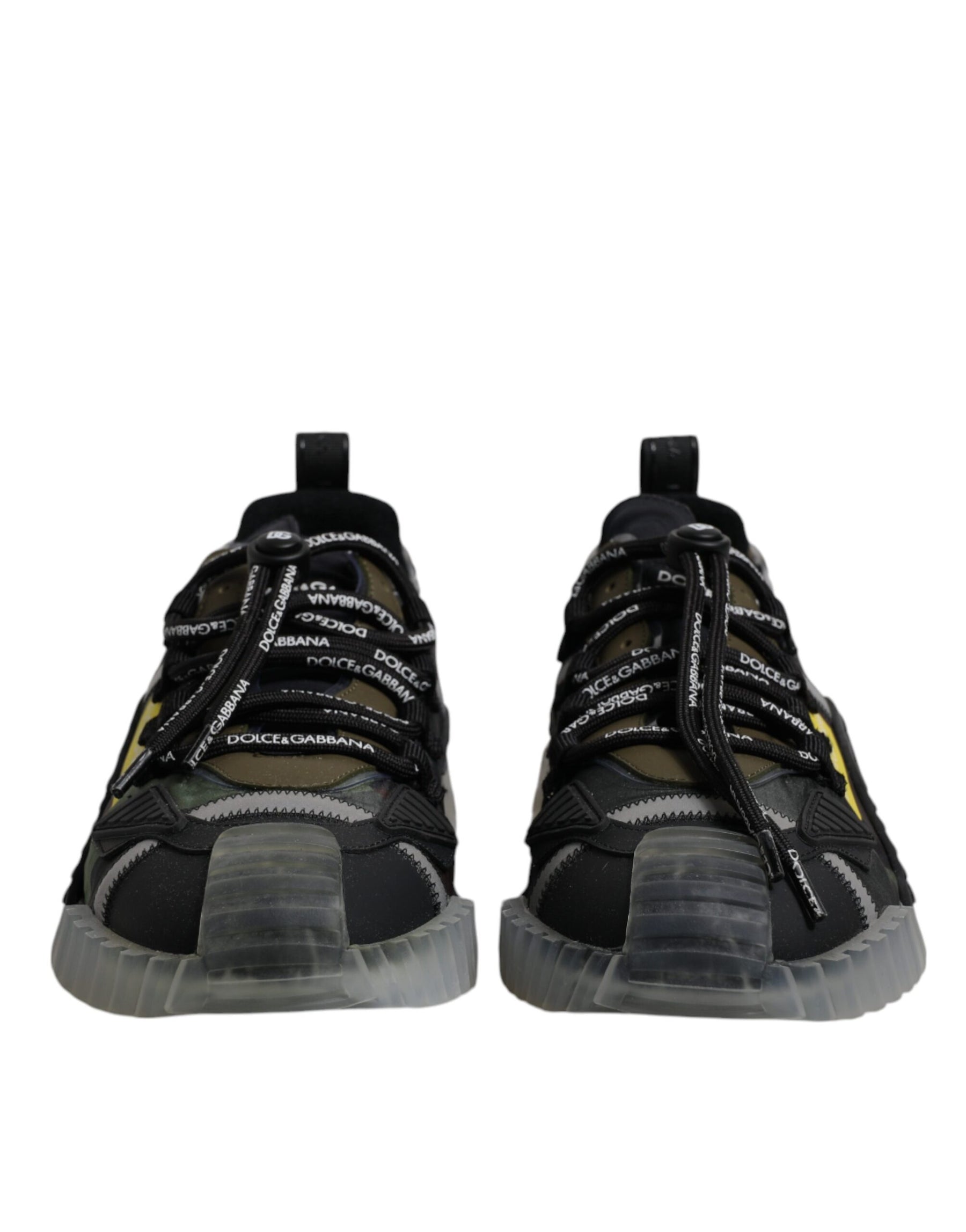 Dolce & Gabbana Black Green Camo NS1 Low Top Sneakers Shoes | Regal Royce