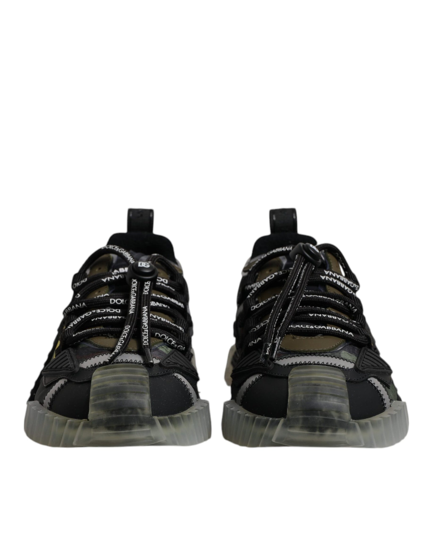 Dolce & Gabbana Black Green Camo NS1 Low Top Sneakers Shoes | Regal Royce