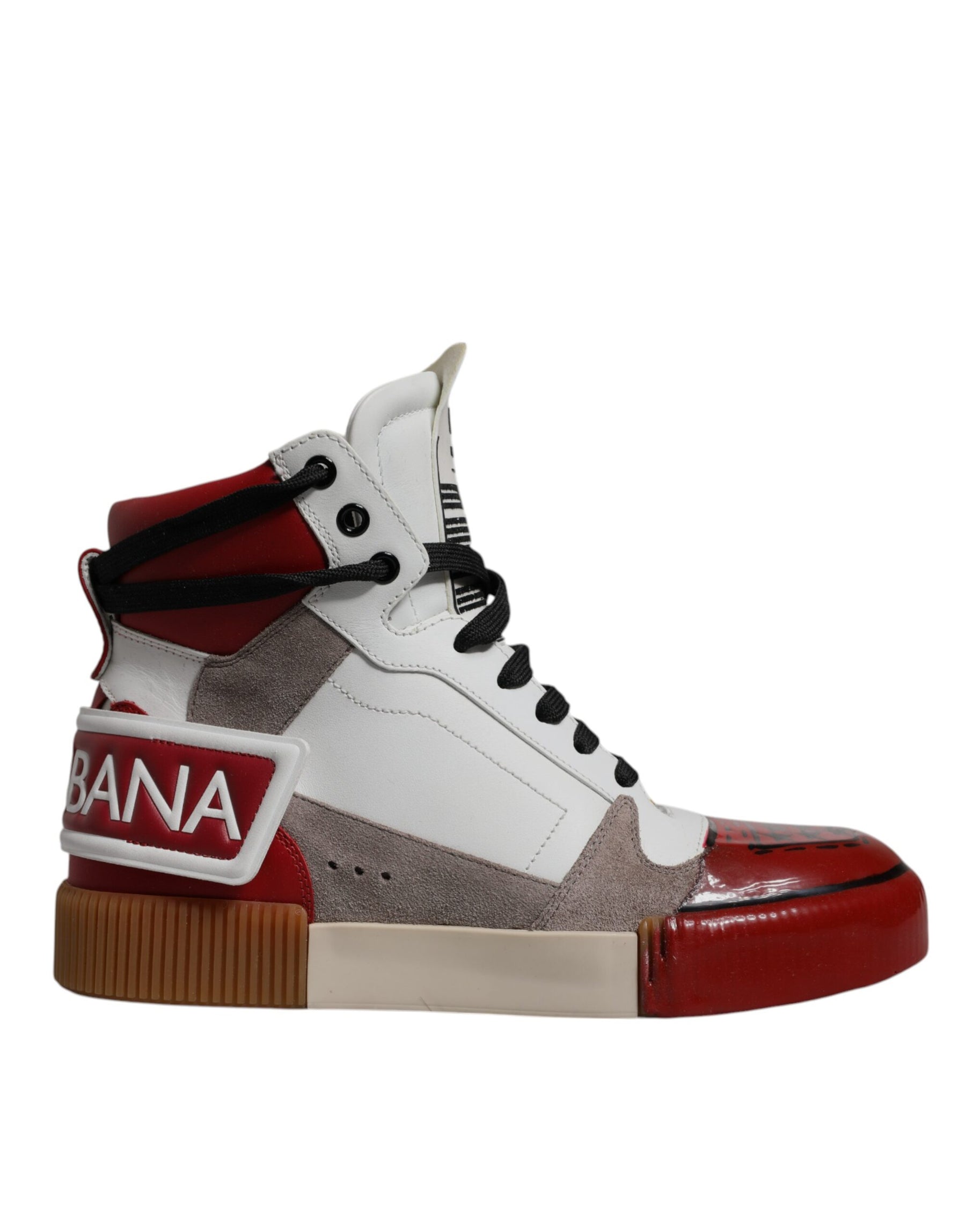 Dolce & Gabbana Multicolor Leather High Top Sneakers Shoes | Regal Royce